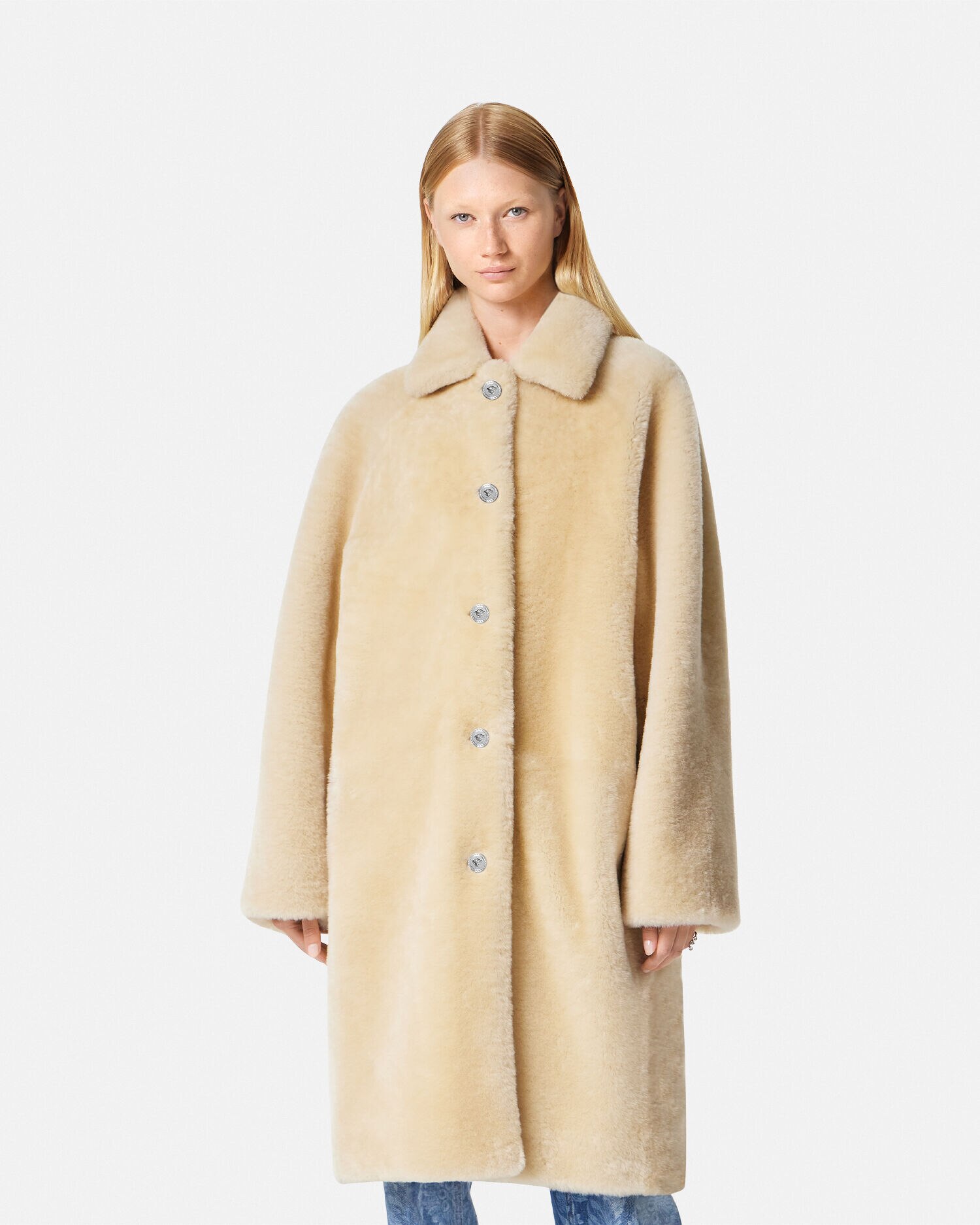 Suede and wool coat shop