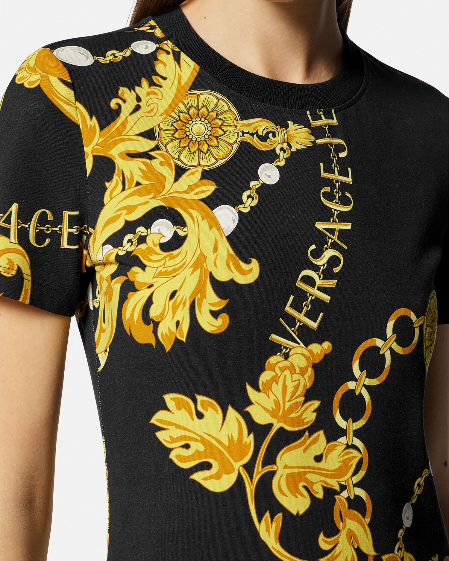 Versace gold chain shirt cheap