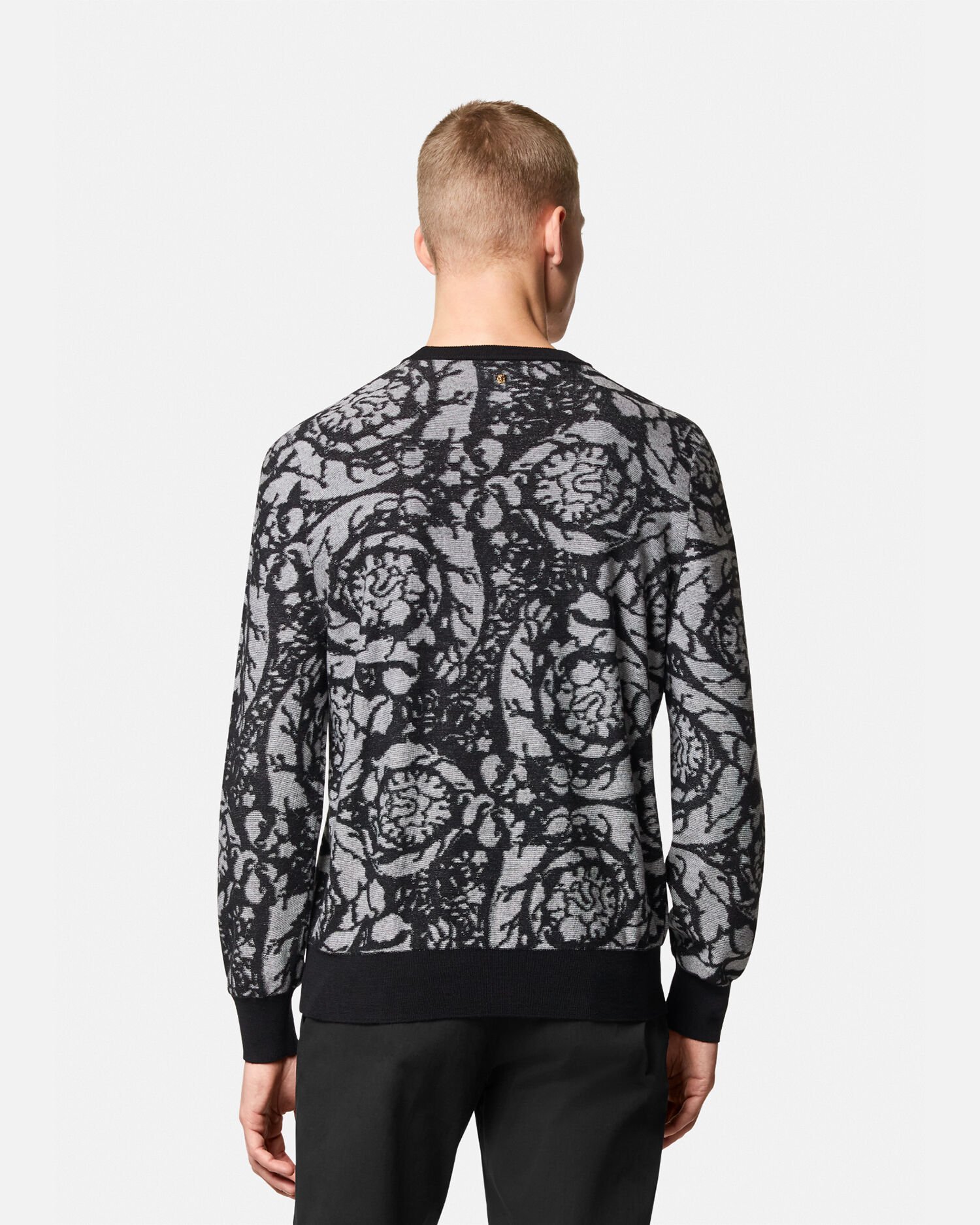 Barocco Silhouette Vanis Sweater Black Versace US