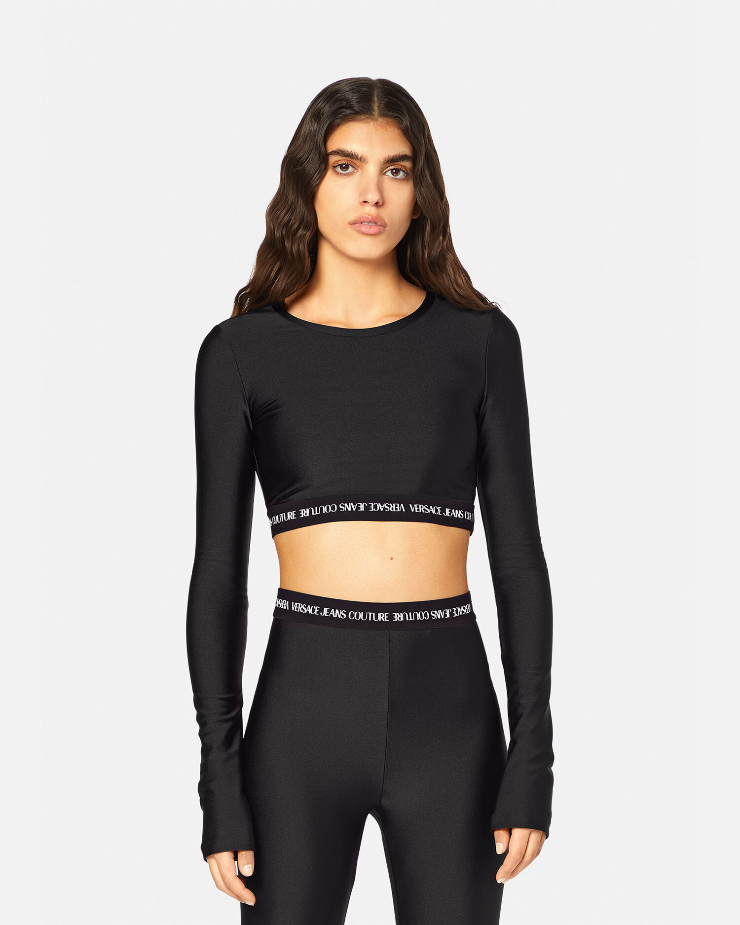 Logo Crop Long Sleeved T Shirt