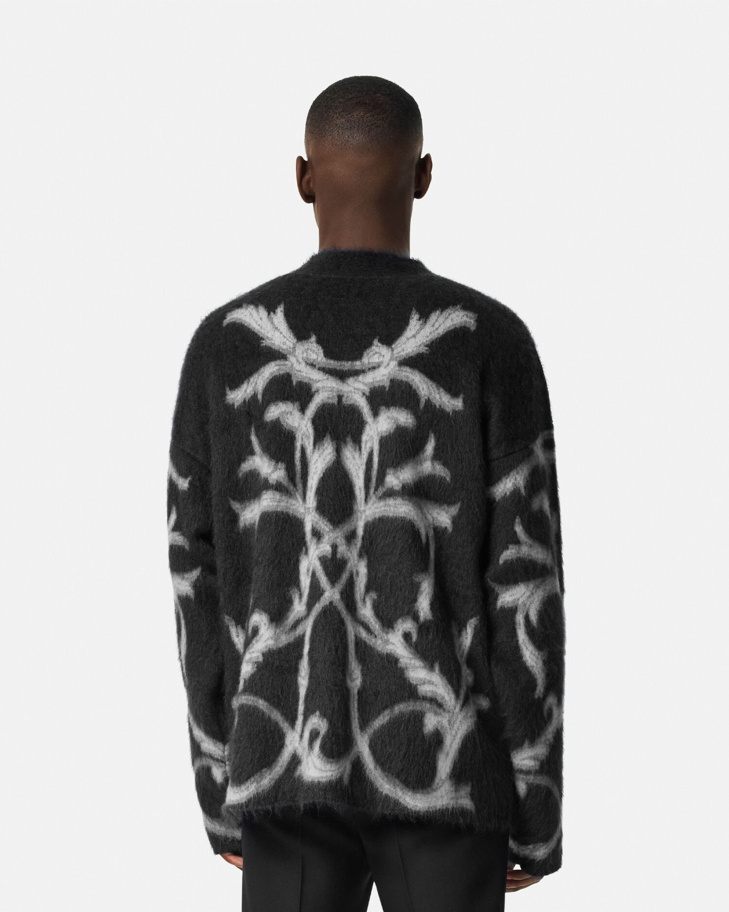 Acanthus Leaves Mohair Blend Cardigan