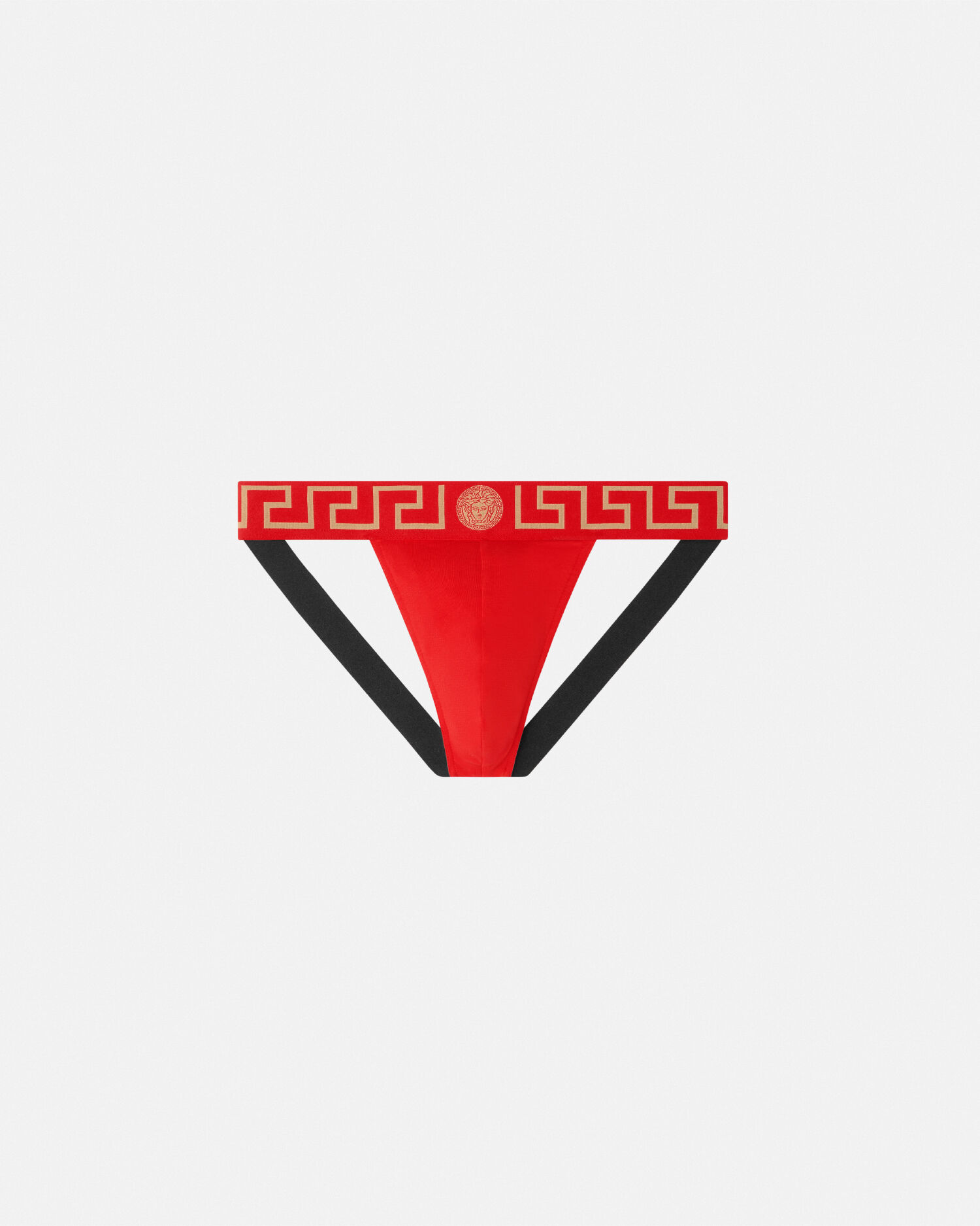 Cotton-Jersey Jockstrap Red | VERSACE US