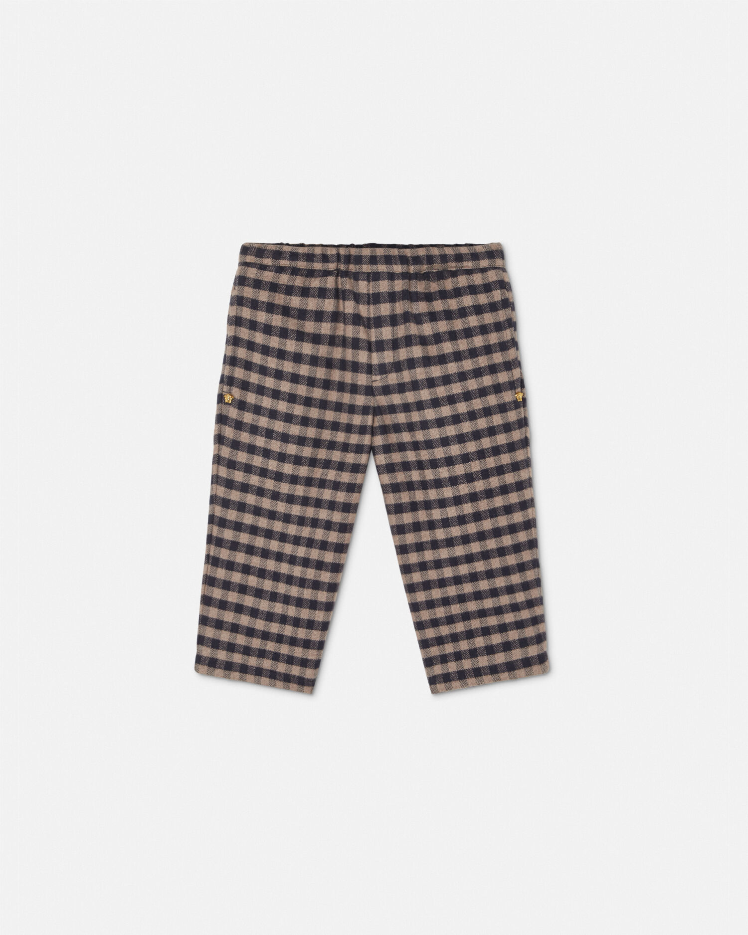 Pantalones de franela a cuadros para bebe Marron VERSACE