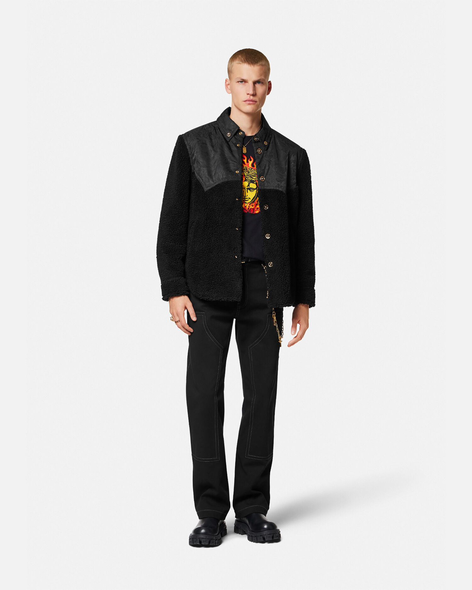 Versace fleece jacket online
