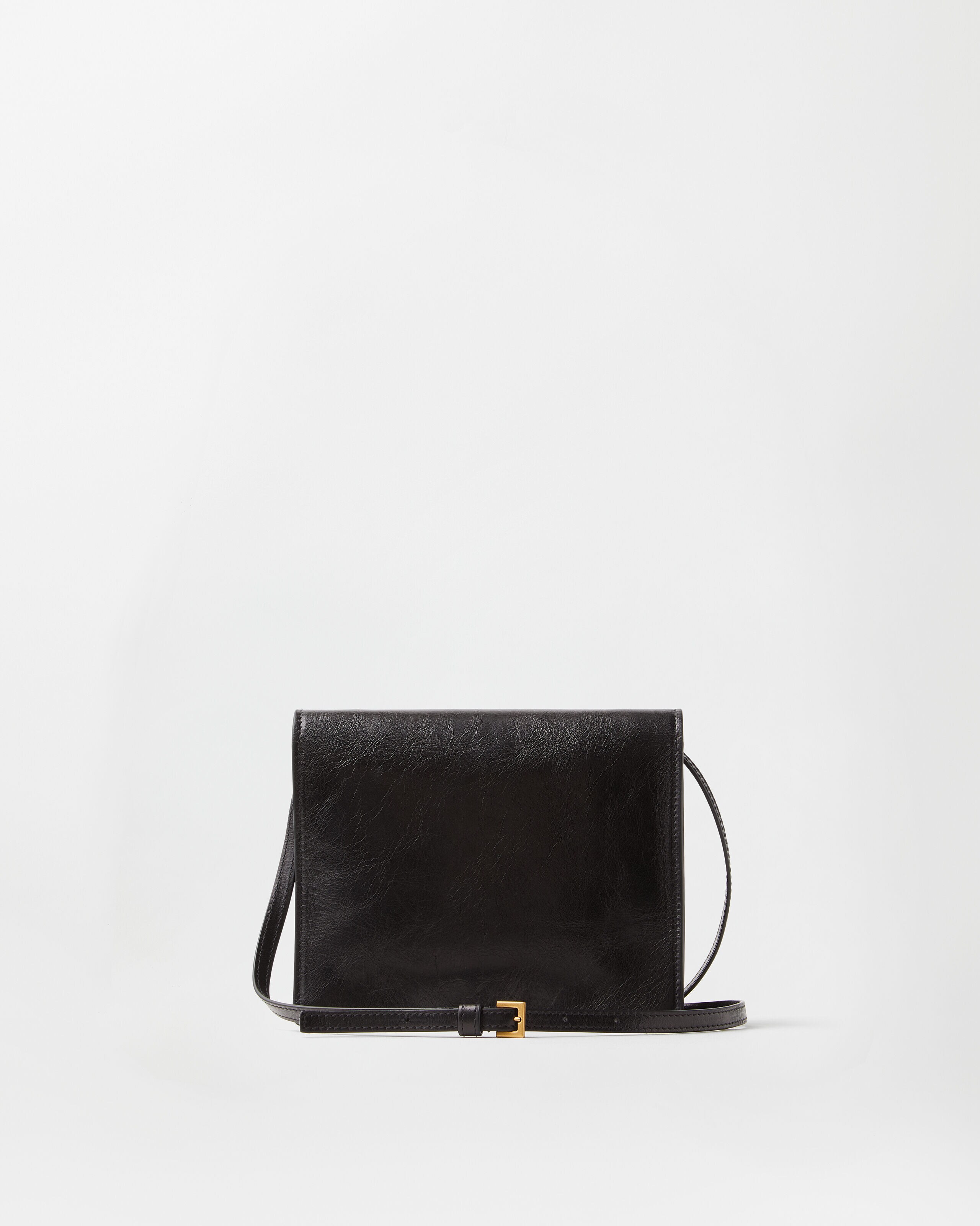Severine Leather Mini Bag Black | VERSACE US