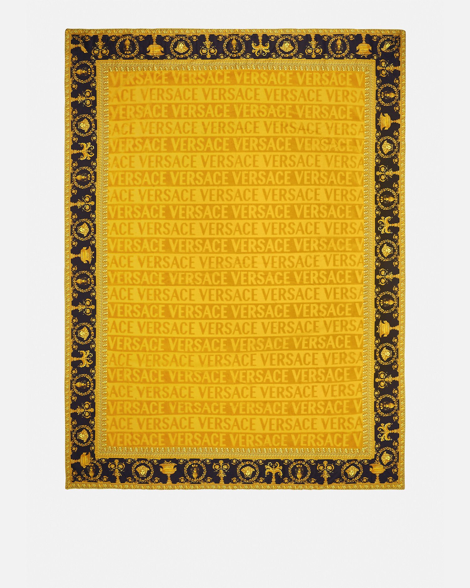 I Baroque Beach Towel Yellow VERSACE US