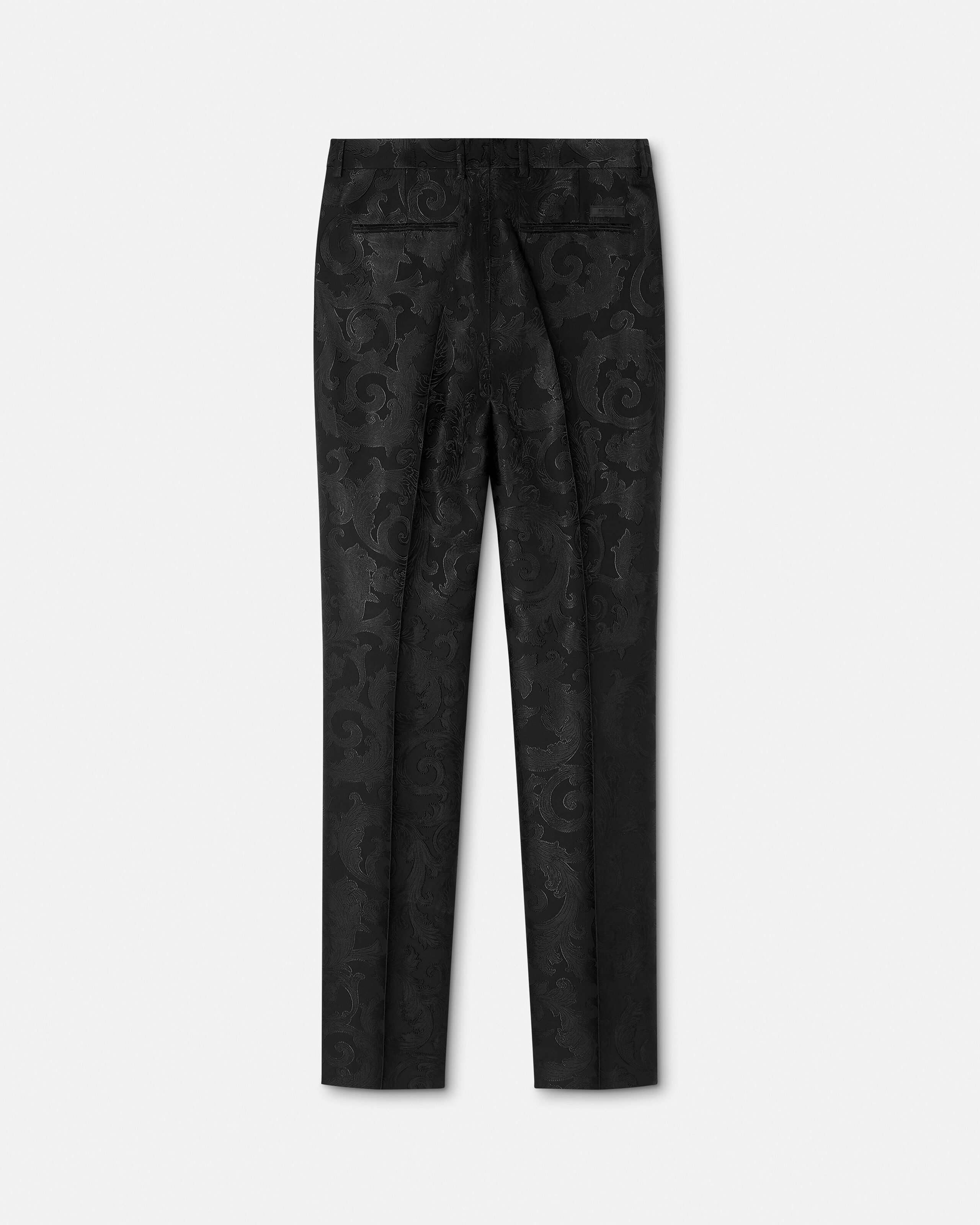 Jacquard Wool-Blend Pants | VERSACE