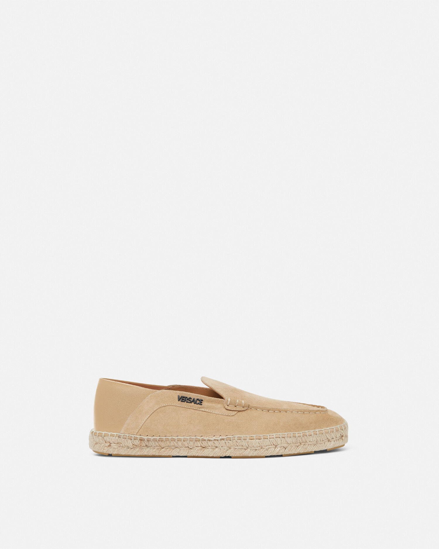 Espadrilles en daim a logo Beige VERSACE