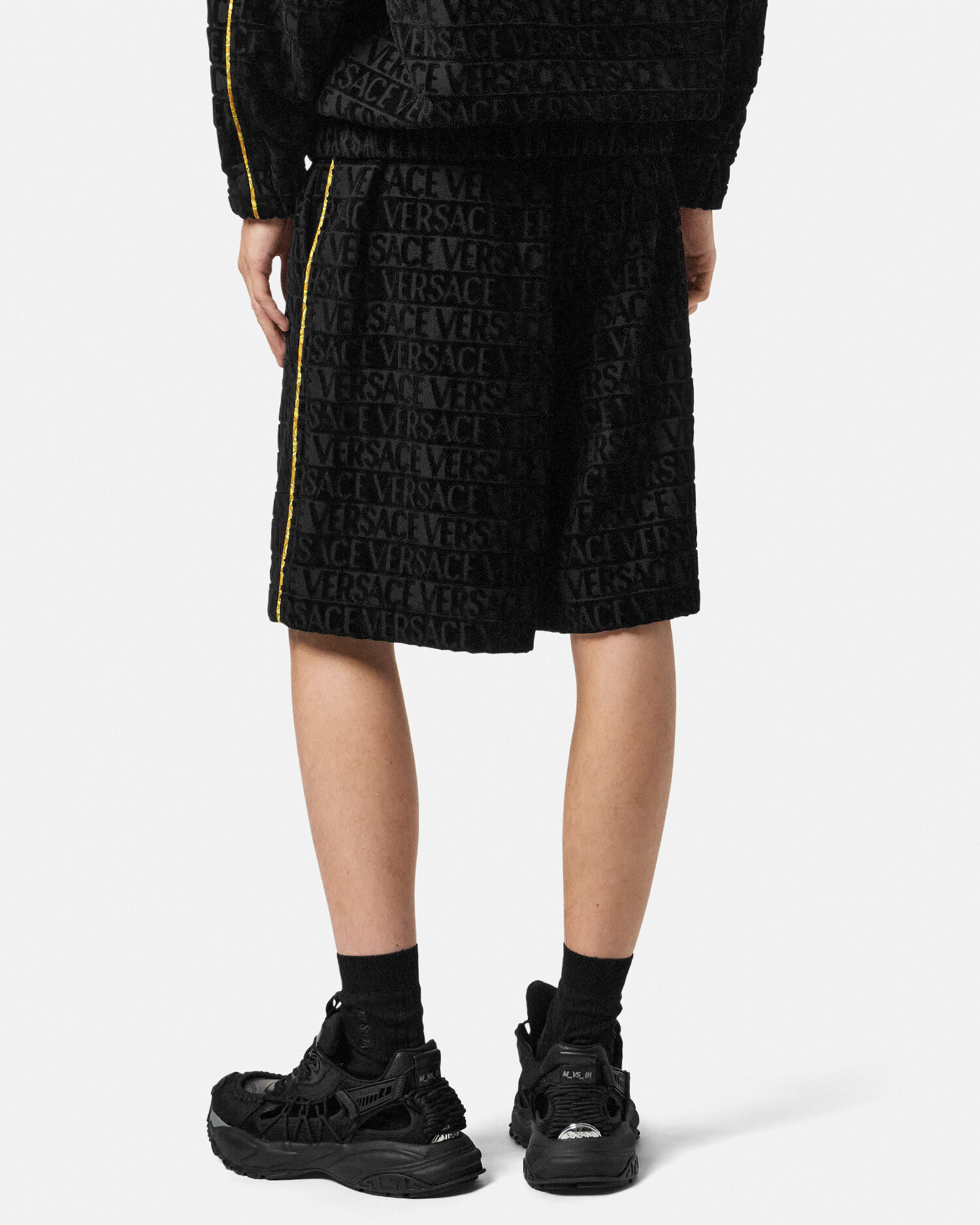 I ♡ Baroque Bermuda Shorts Black,Print | VERSACE US