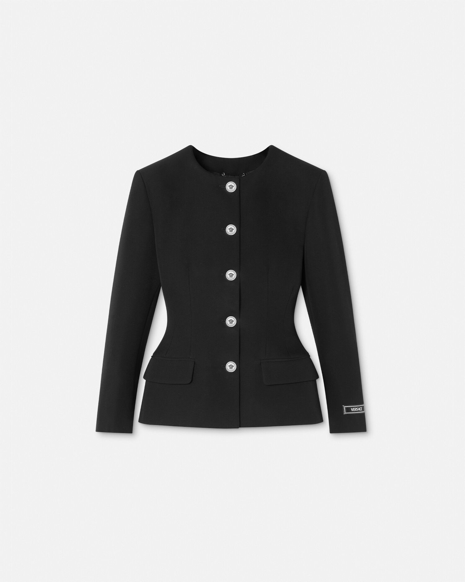 Versace outlet leather jacket
