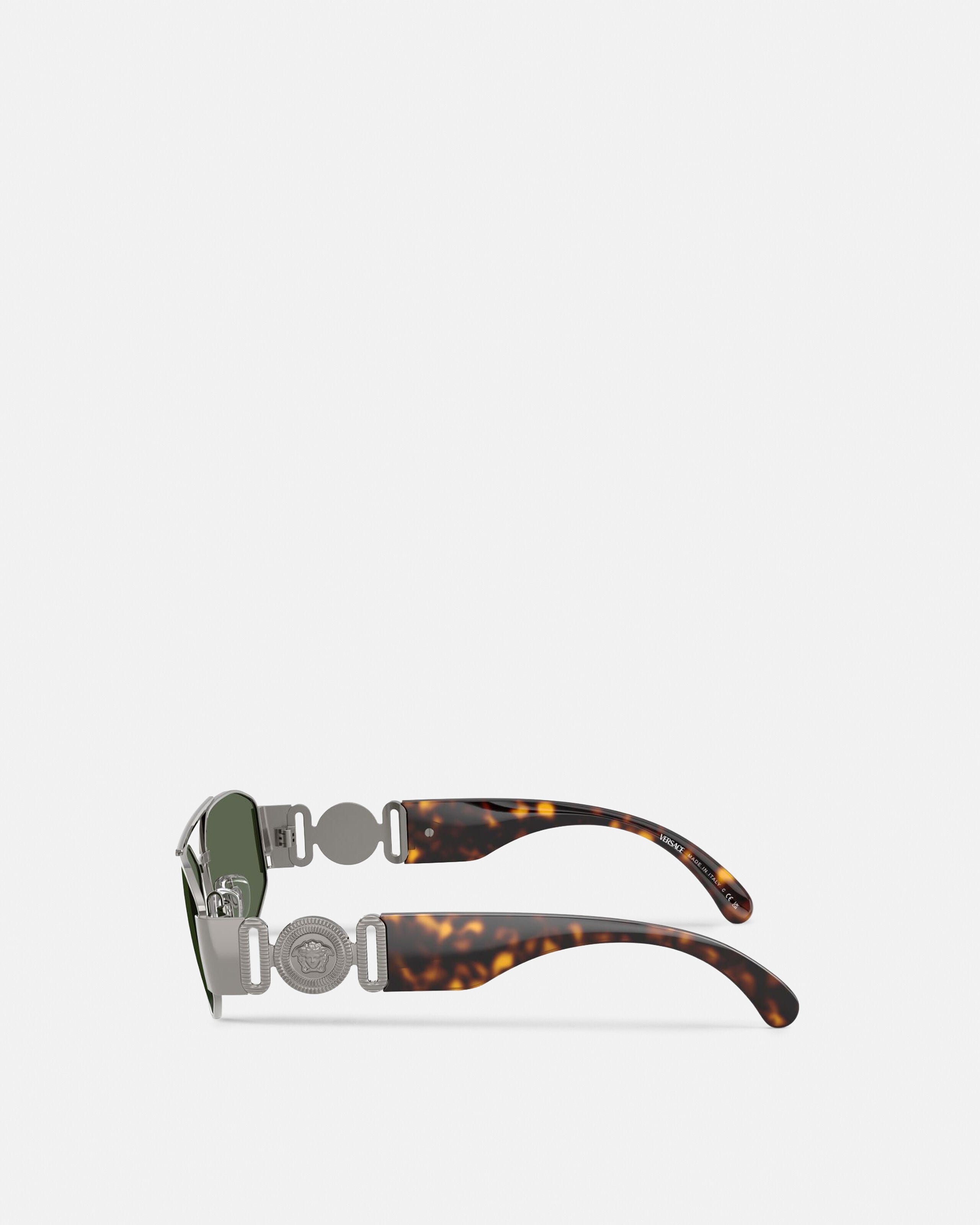 Medusa Biggie Sunglasses Metallic,Havana | VERSACE US