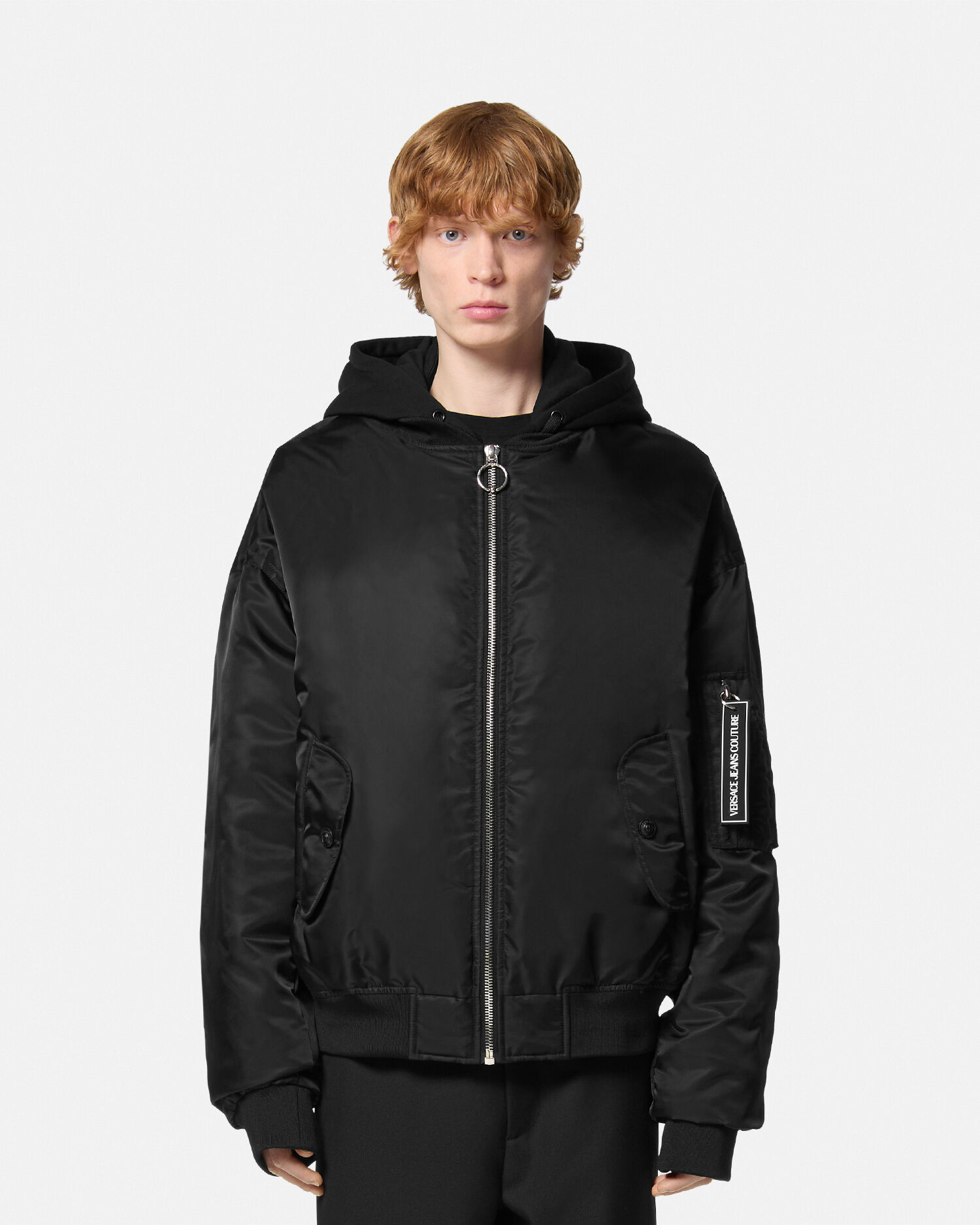 Versace logo jacket on sale