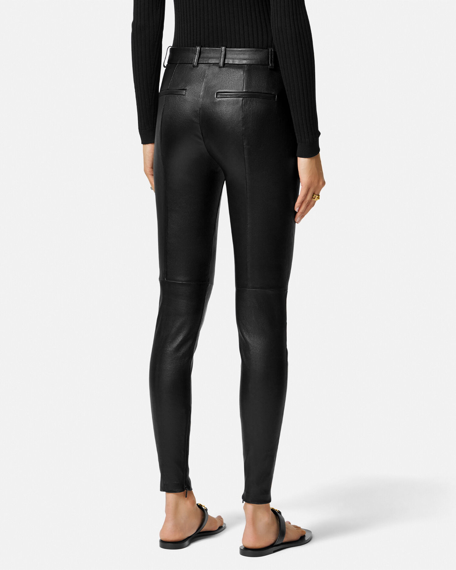 Slim Fit Leather Pants