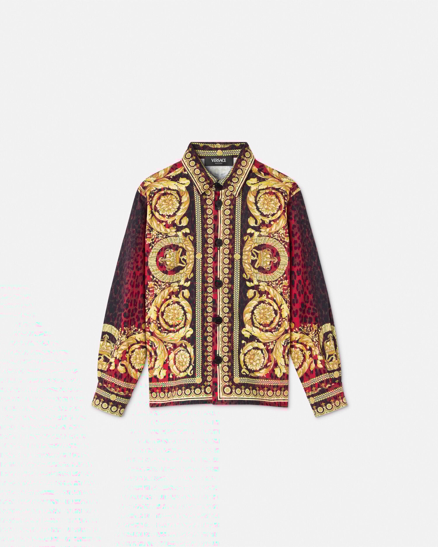 Camicia Wild Barocco Kids Rosso Stampa VERSACE IT