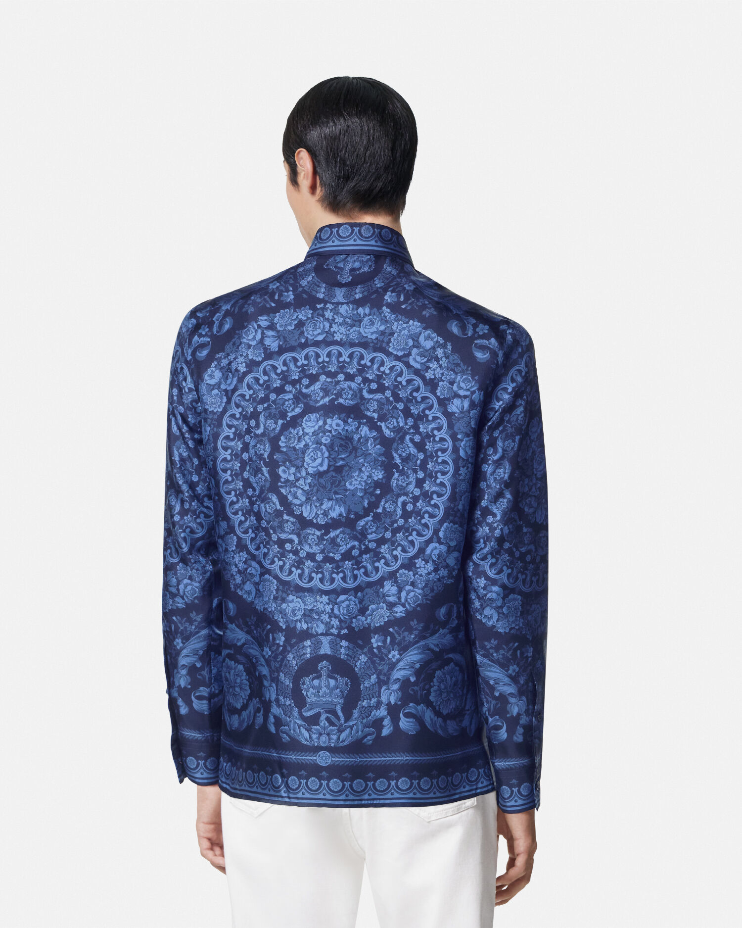 Camisas de seda versace discount