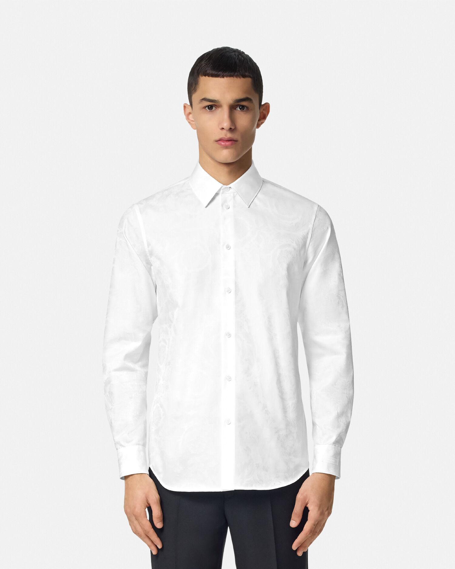 人気大割引 Jacquard Barocco Shirt US VERSACE | White トップス
