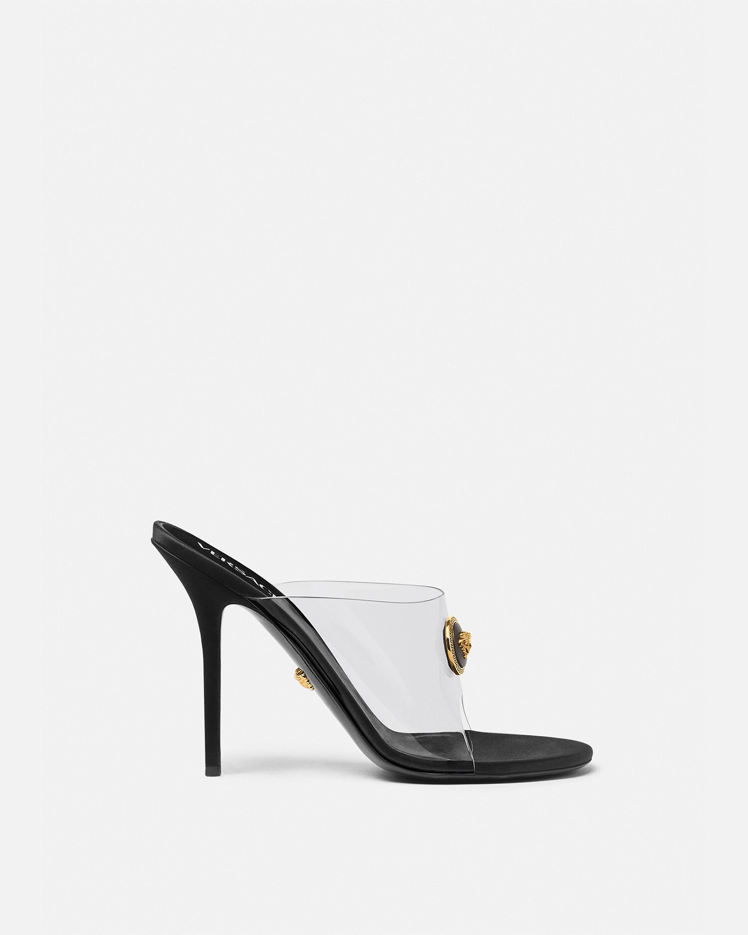 Alia sabot trasparenti 110 mm Nero VERSACE IT