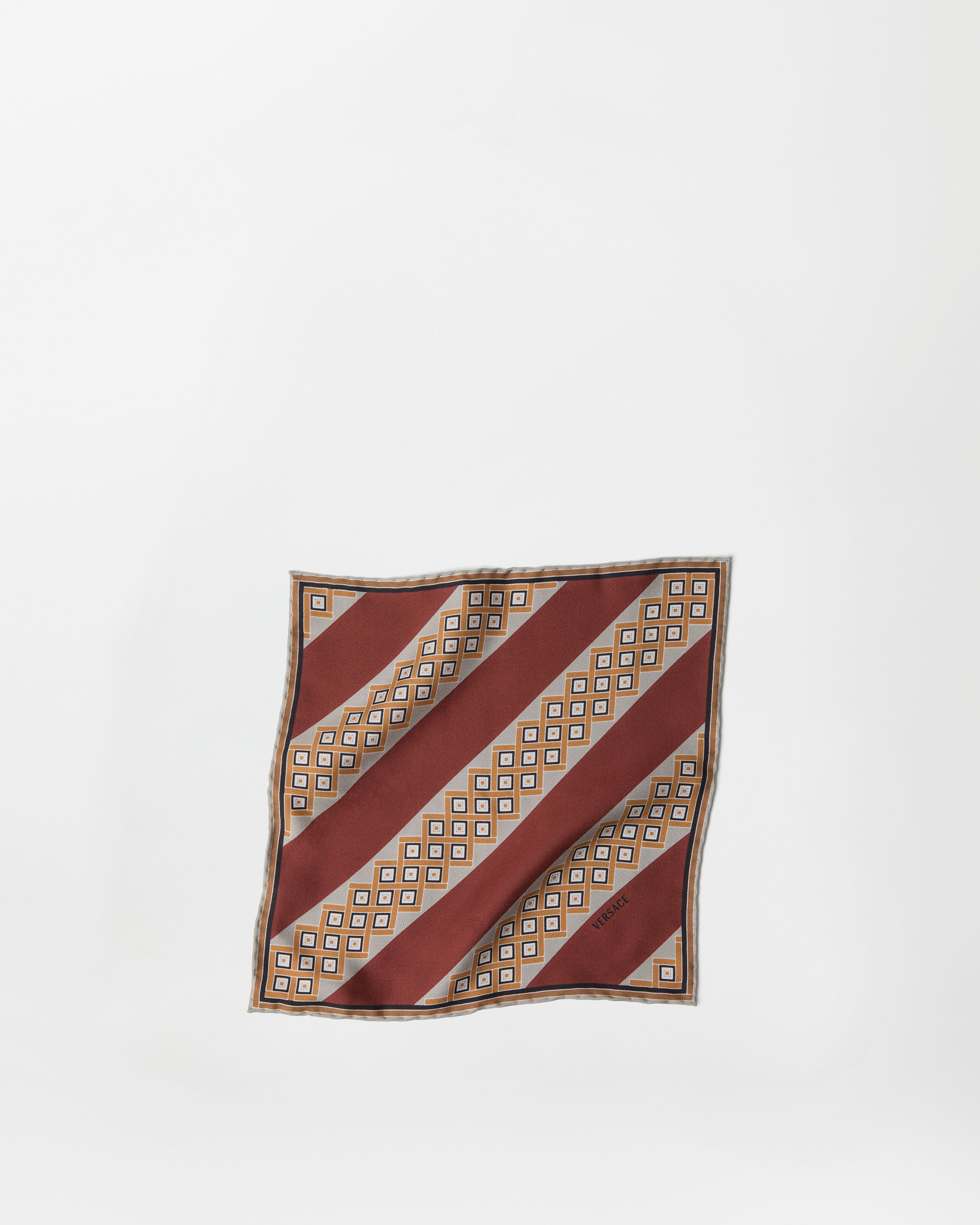 Versace printed silk twill pocket square