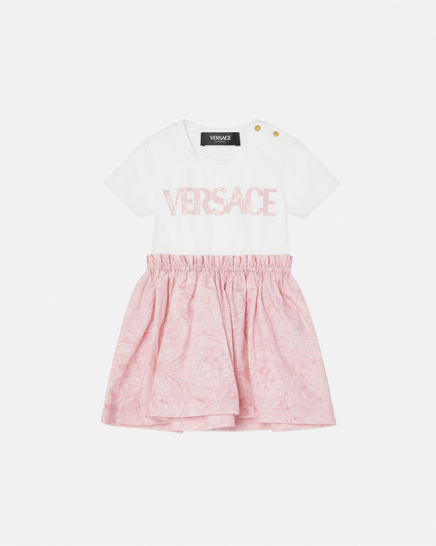 Barocco Baby T Shirt Dress Pink VERSACE CA
