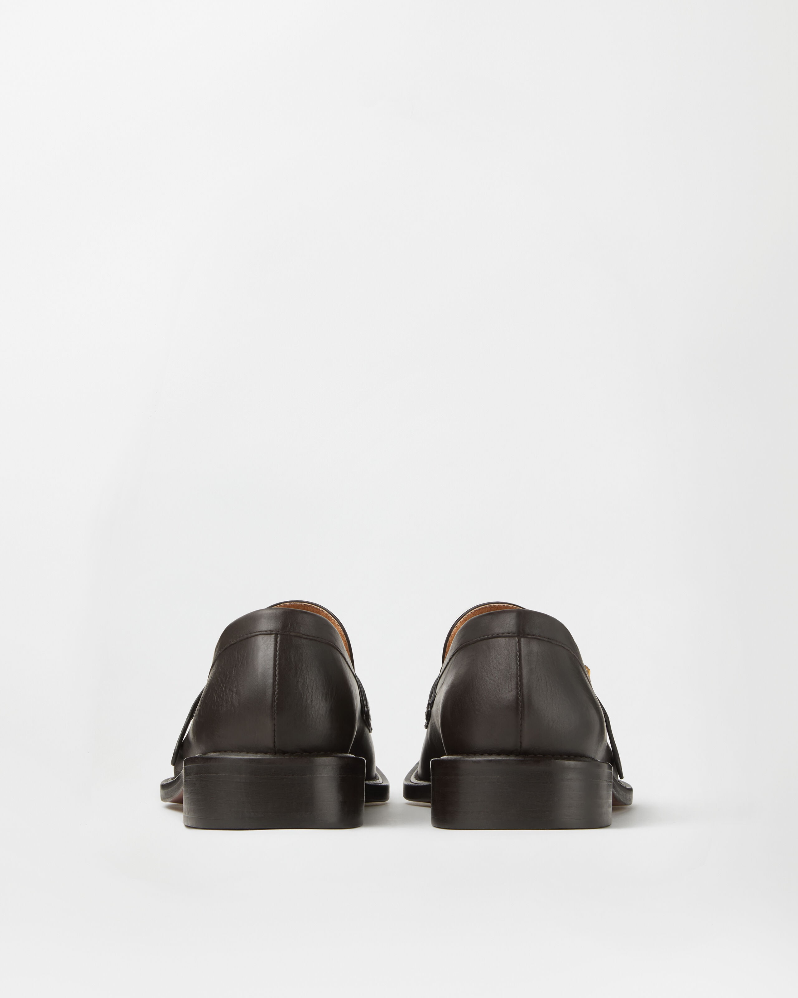 Primo Leather Loafers Brown,Gold | VERSACE