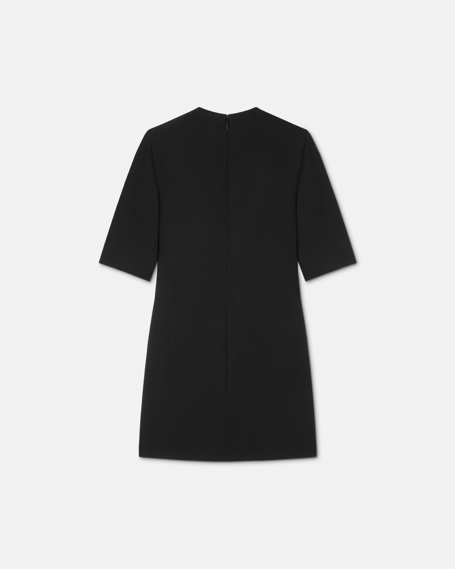 Versace Wool Gabardine Shift Mini Dress female Black 38