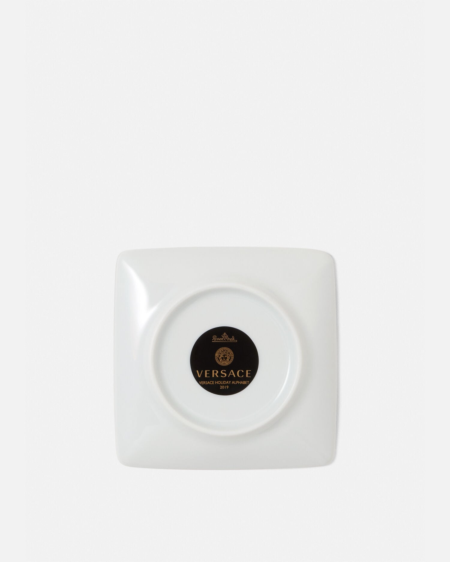 Versace Alphabet X Small Square Plate 12 cm Print | VERSACE US