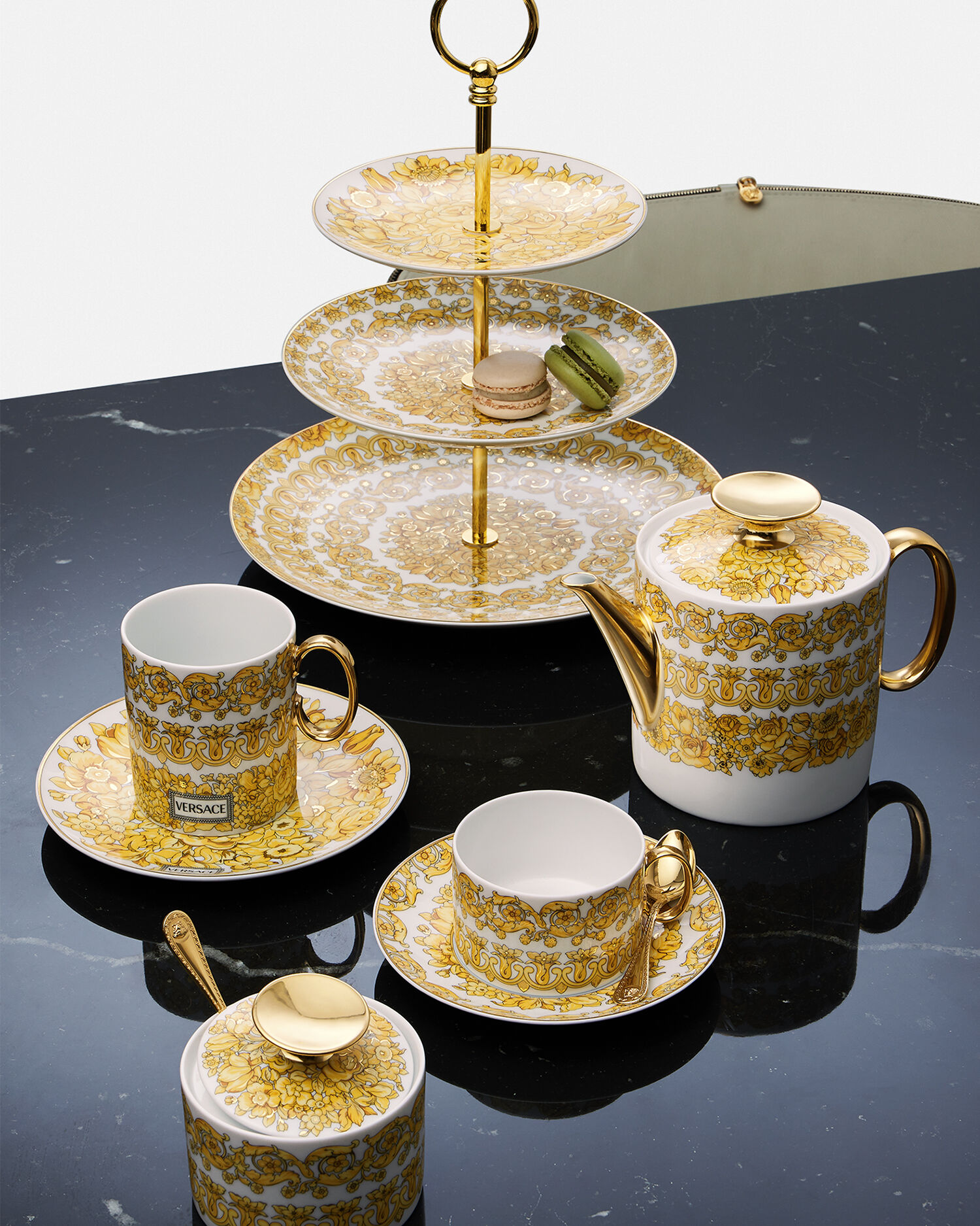 Versace tea shop coffee sugar