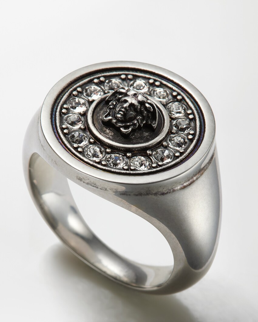 Medusa Crystal Ring silver 3