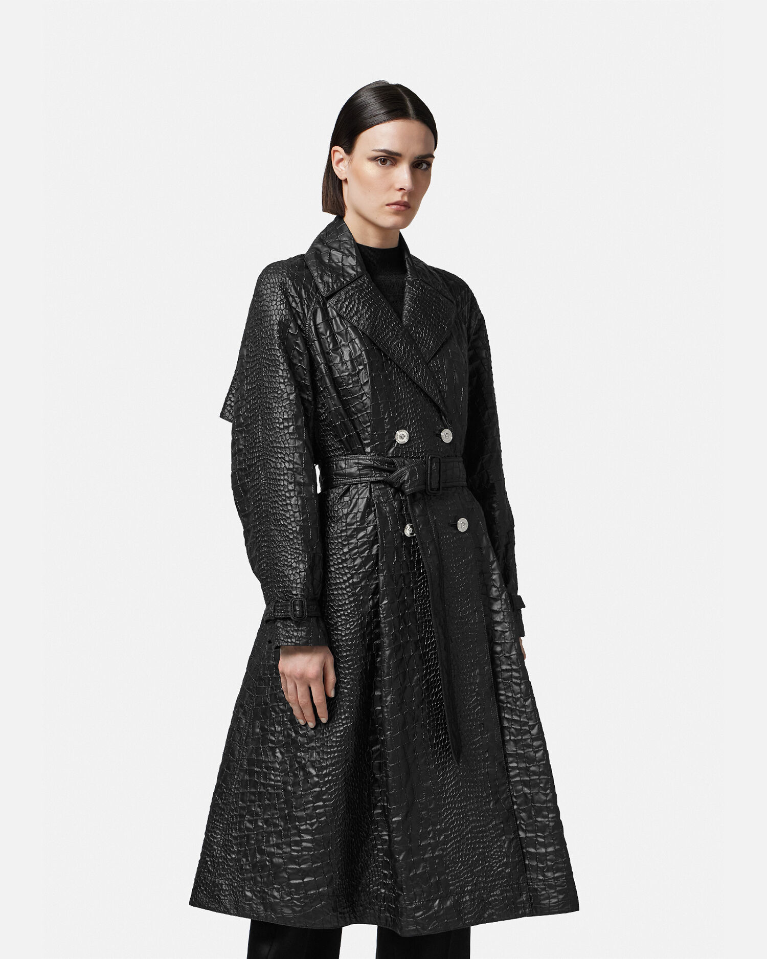 Croc trench coat sale
