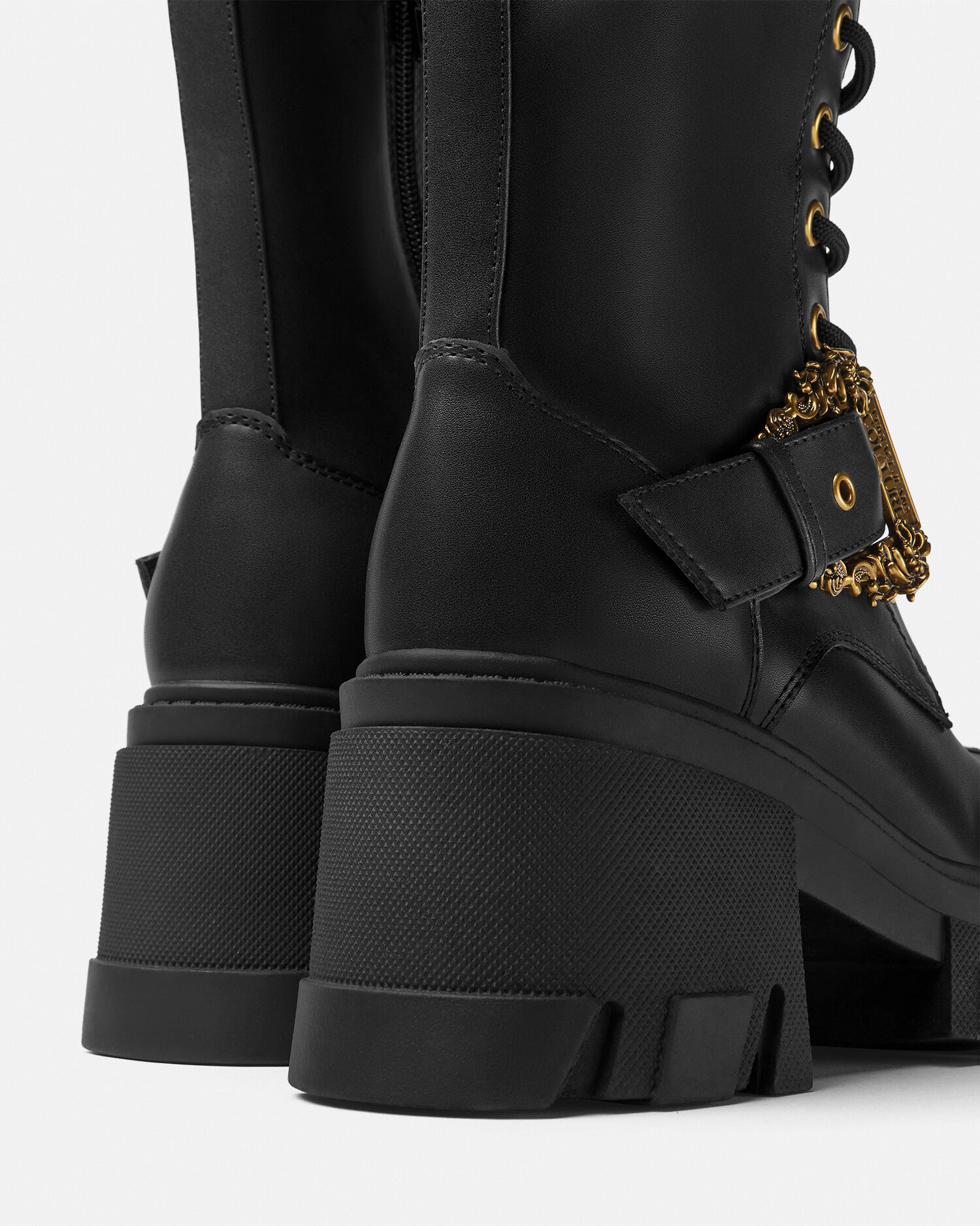Baroque Buckle Drew Boots | VERSACE