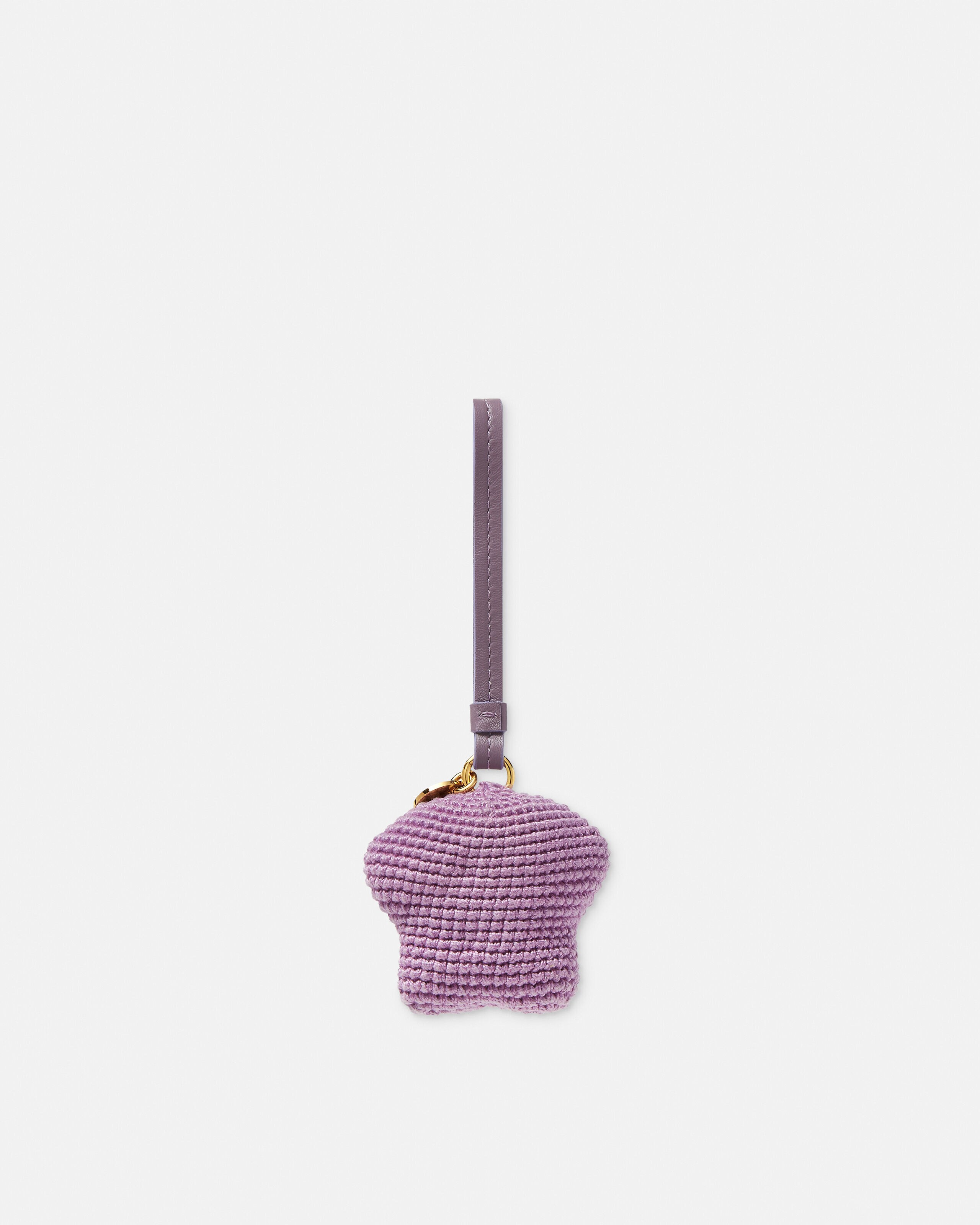 Medusa Fluffy Crochet Charm Purple | VERSACE US