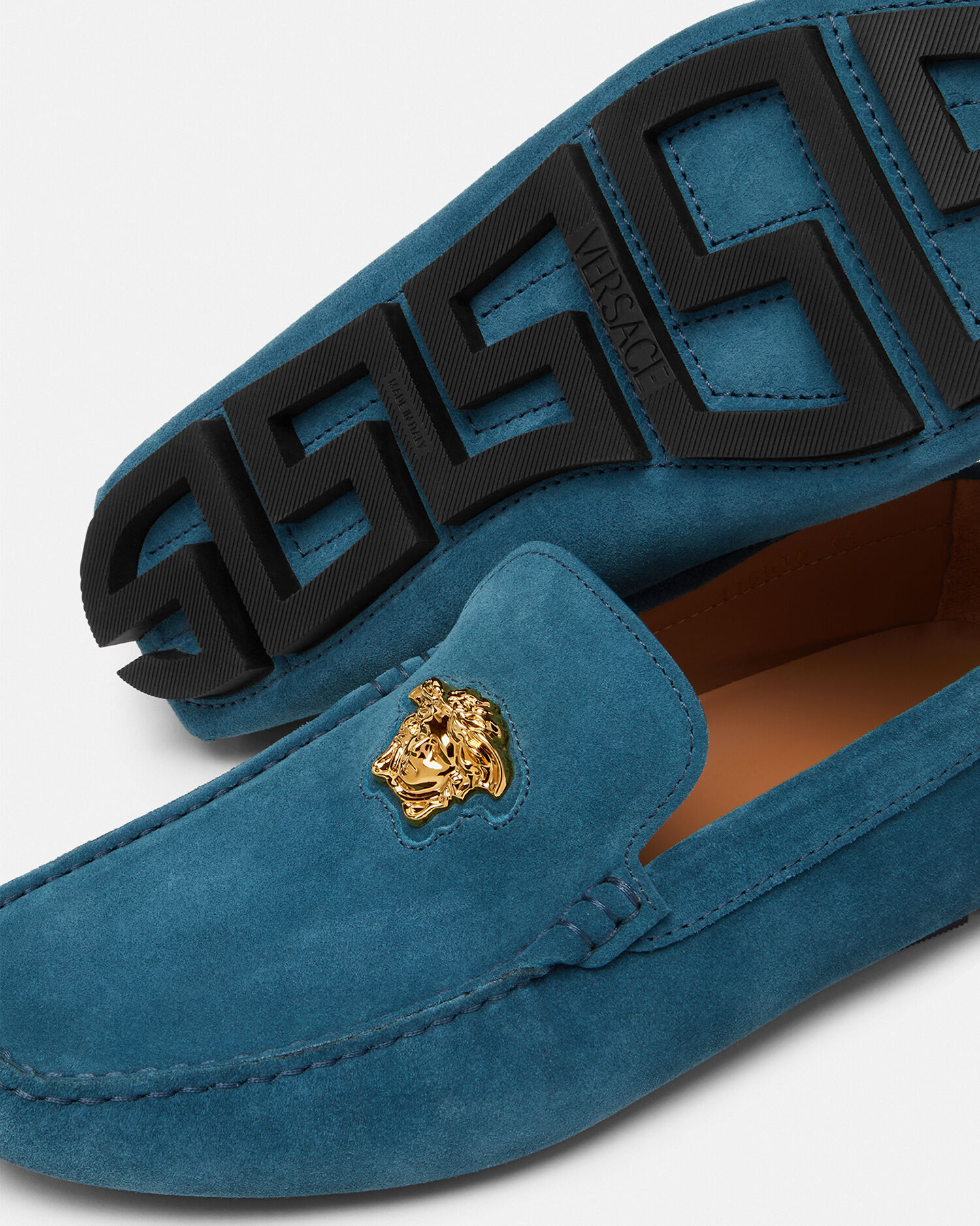 Versace discount suede shoes