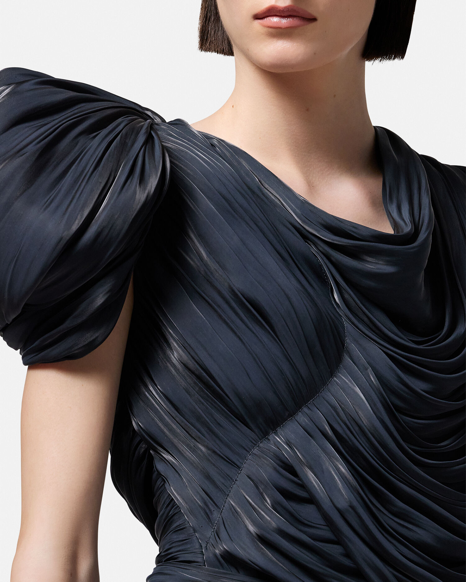 Robe drapee mi longue outlet