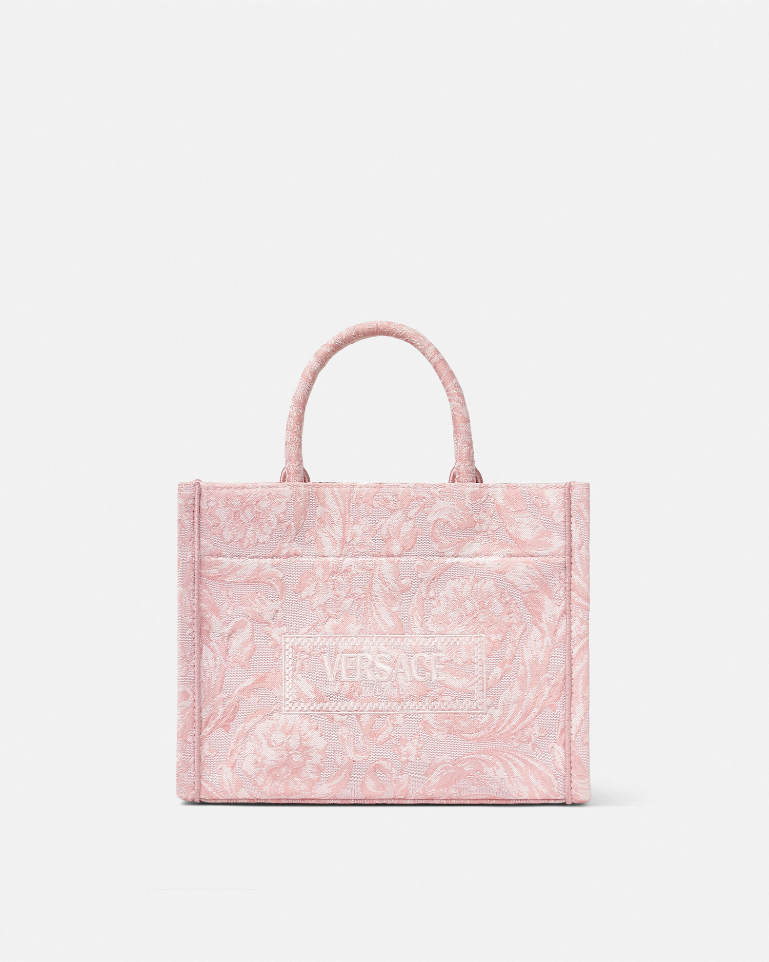 Barocco Athena Small Tote Bag Pink Print VERSACE CA
