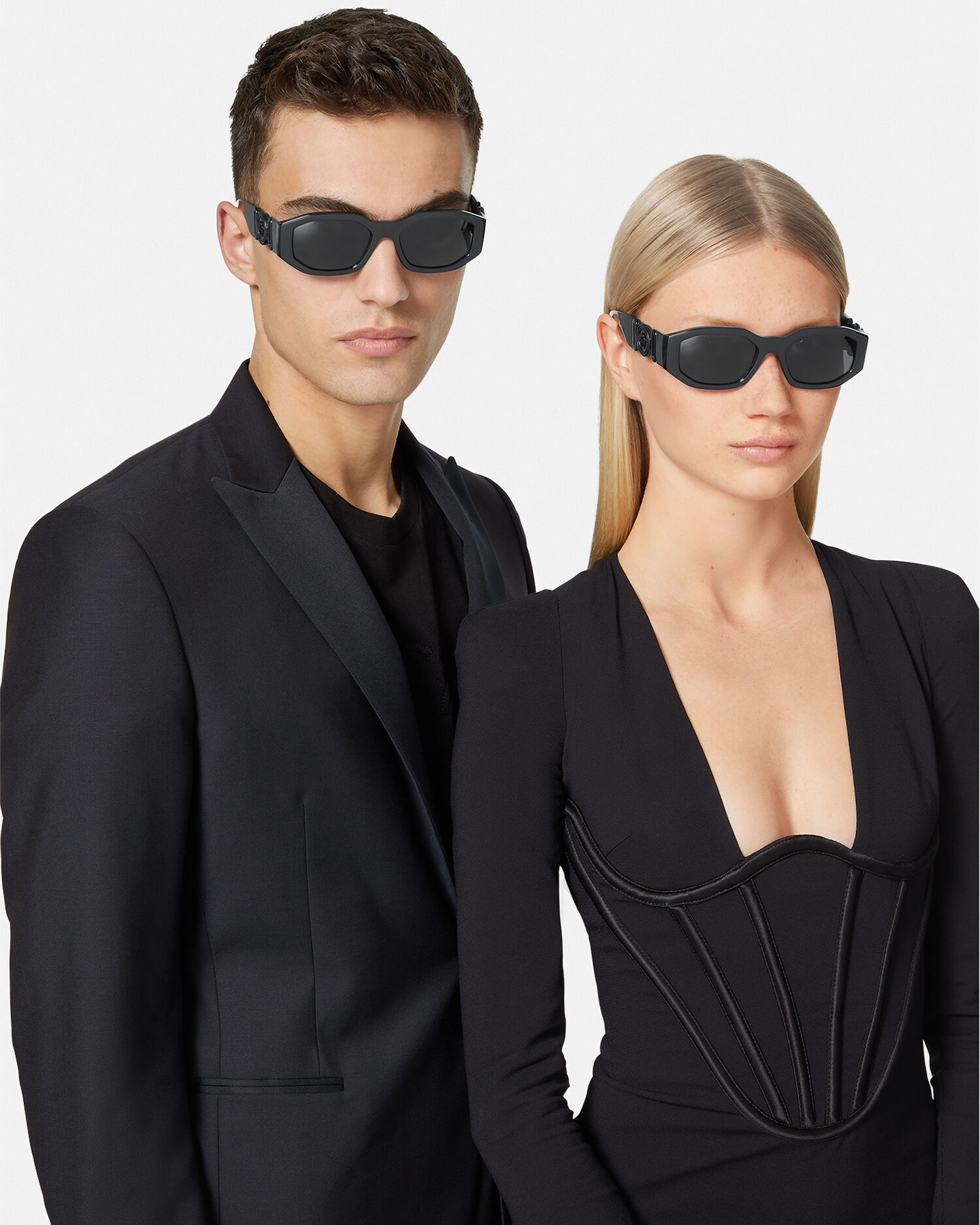 Versace black sunglasses with medusa's store