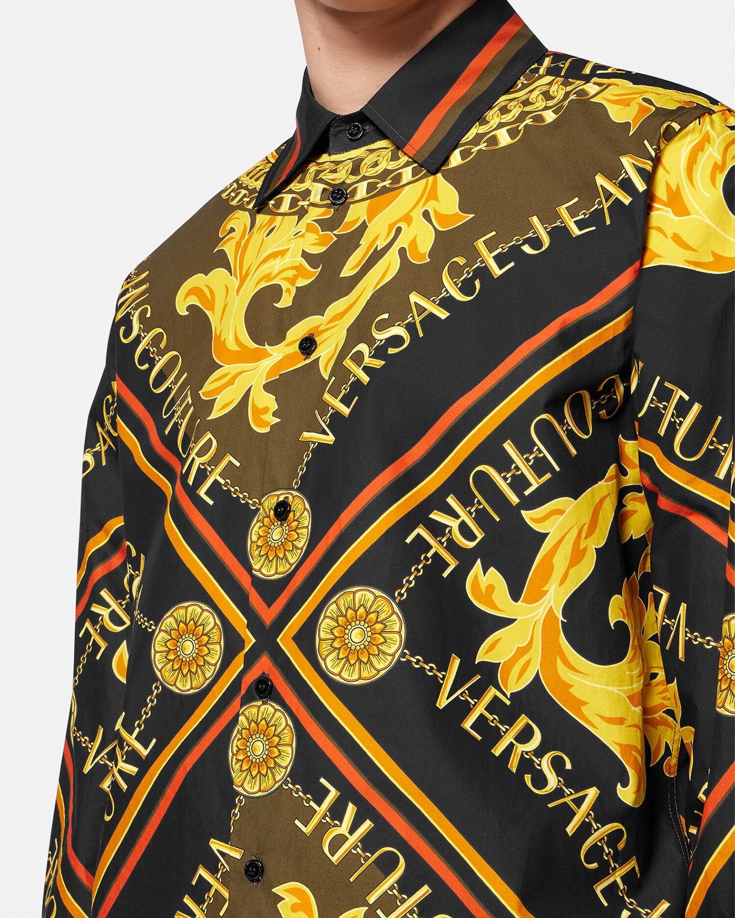 Versace chain sale shirt
