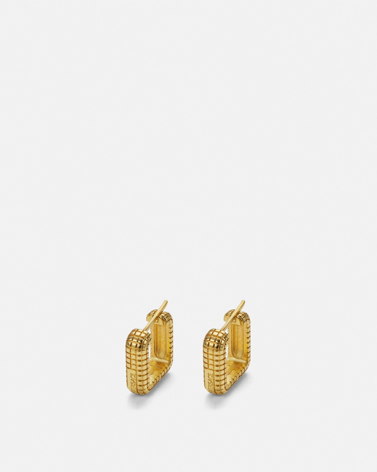 Versace Dylos Hoop Earrings Unisex Light Gold One Size
