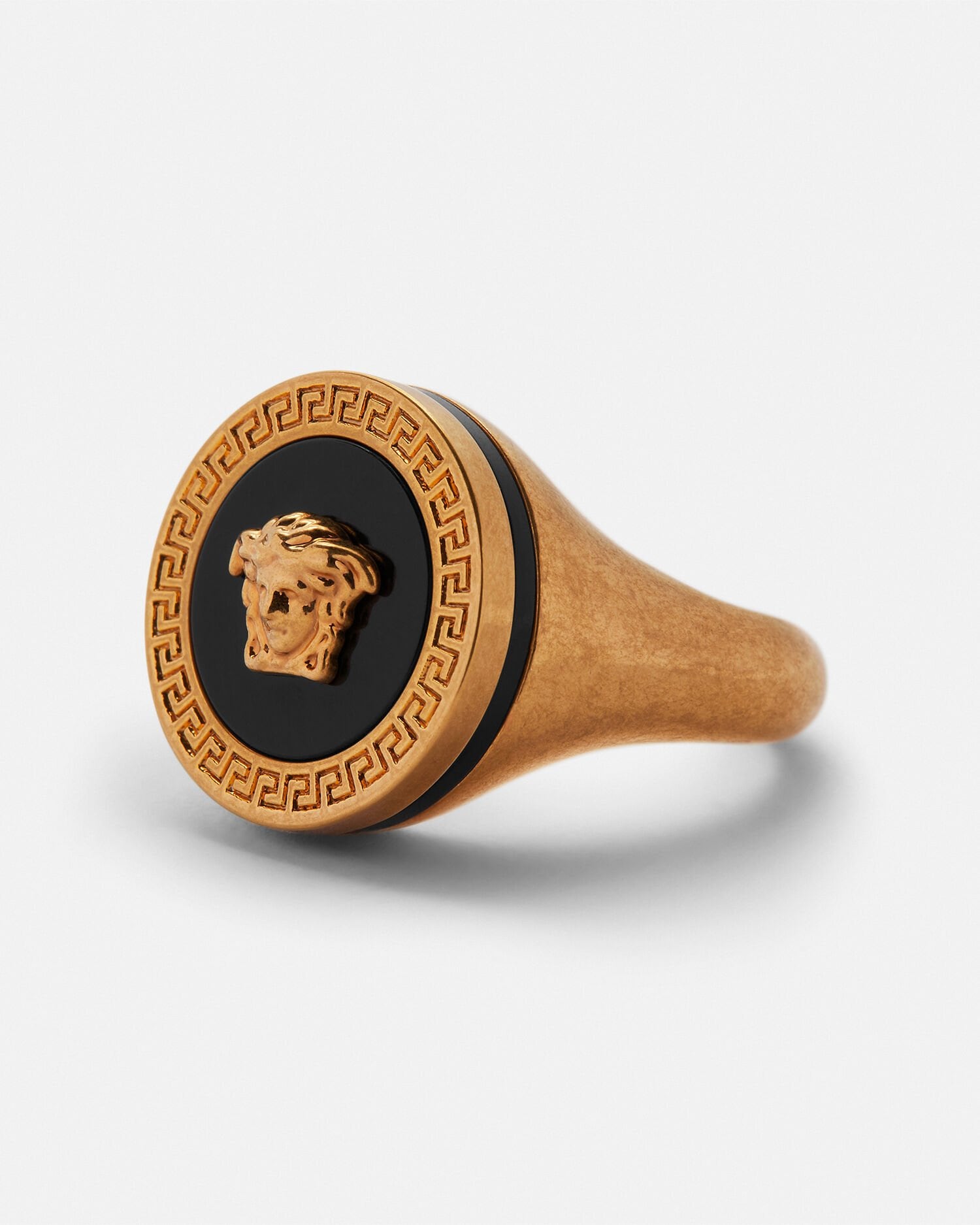 Medusa Ring Gold,Black | VERSACE US