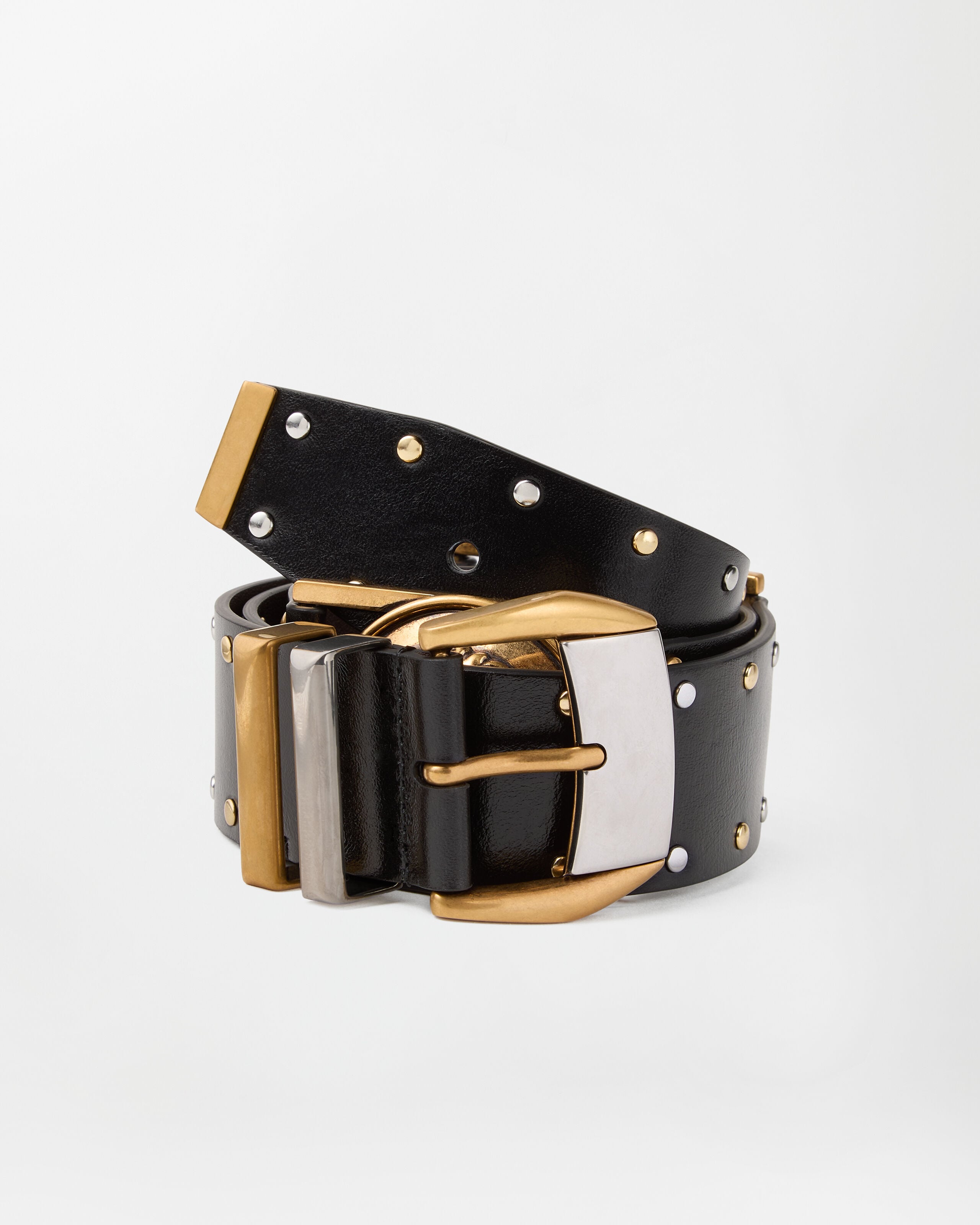 Versace studded leather belt 4 cm