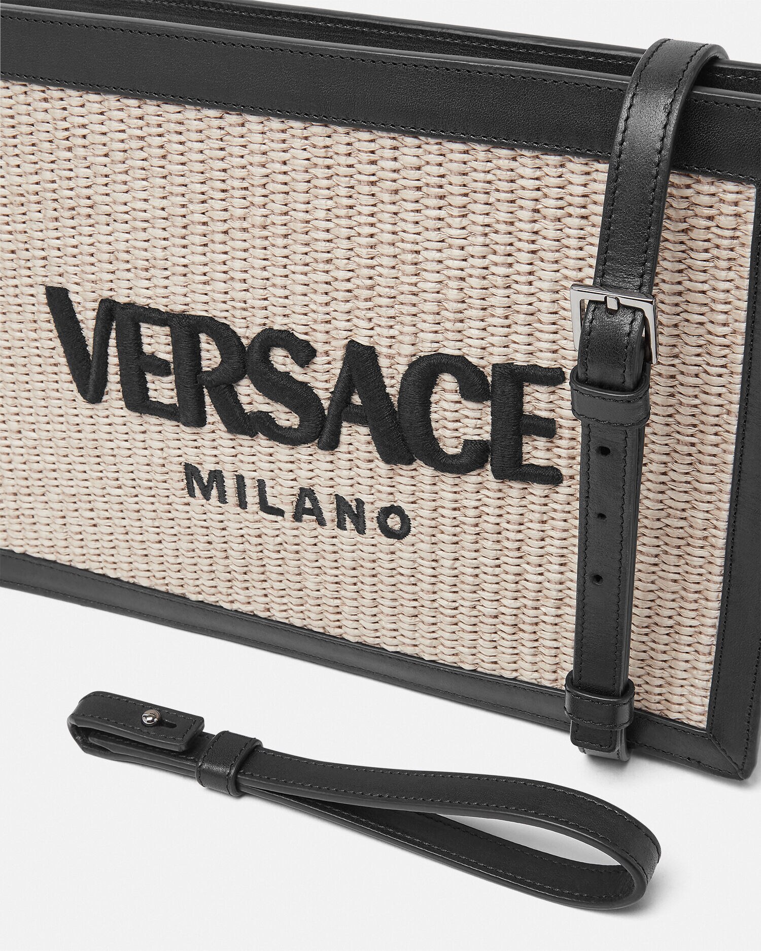 Versace Milano Raffia Pouch
