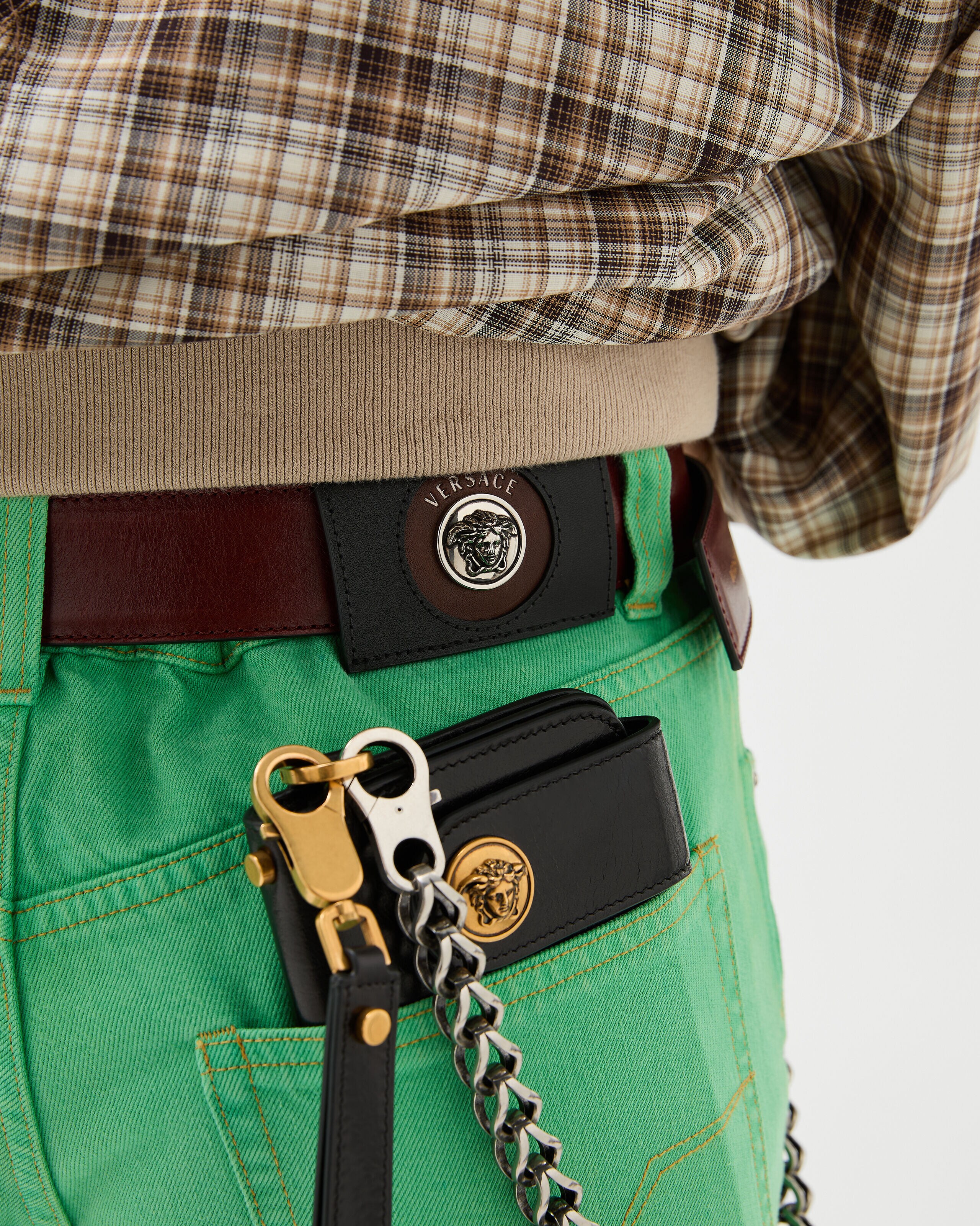 Straight Jeans Green | VERSACE US