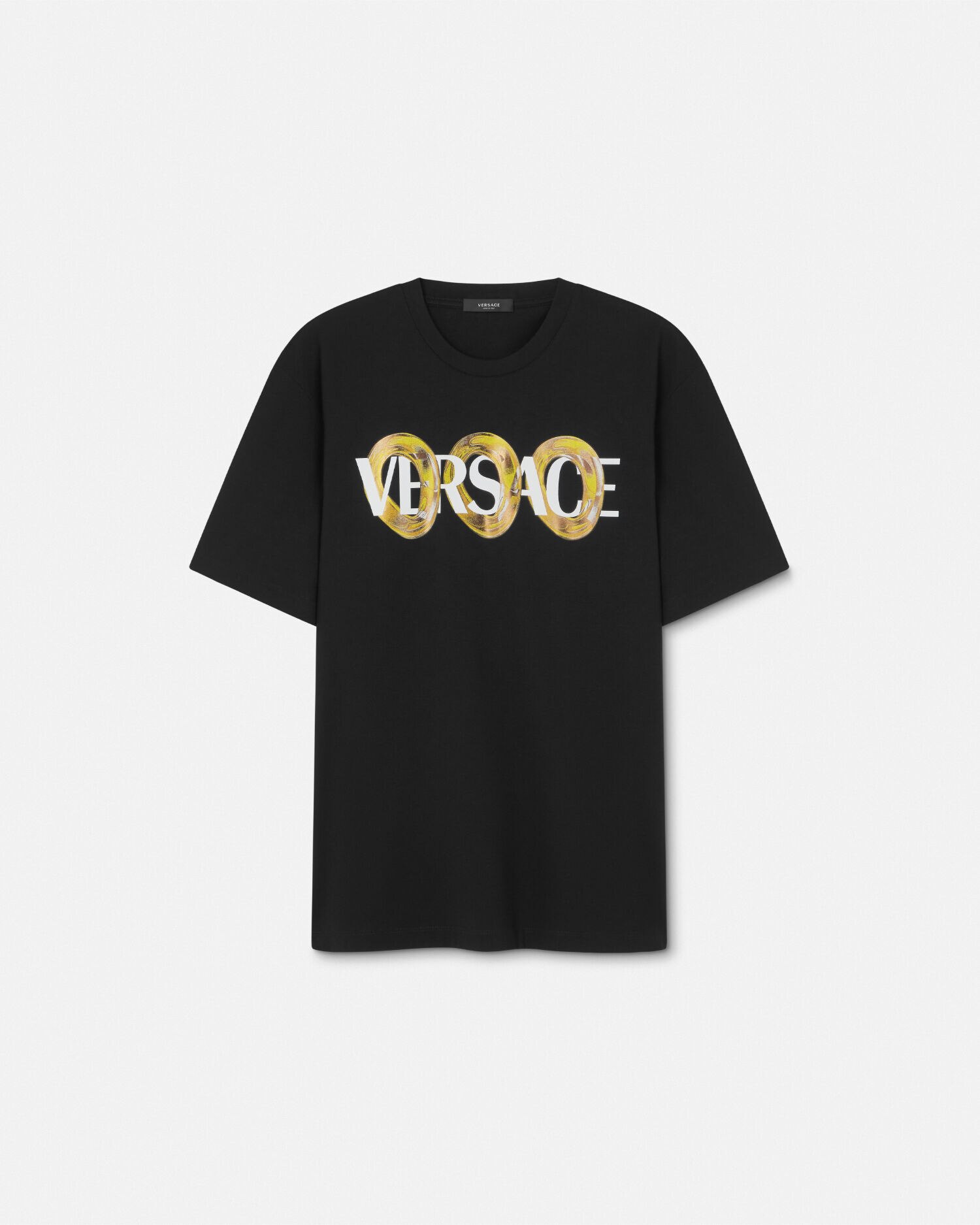Camiseta con logotipo y cadena grande VERSACE