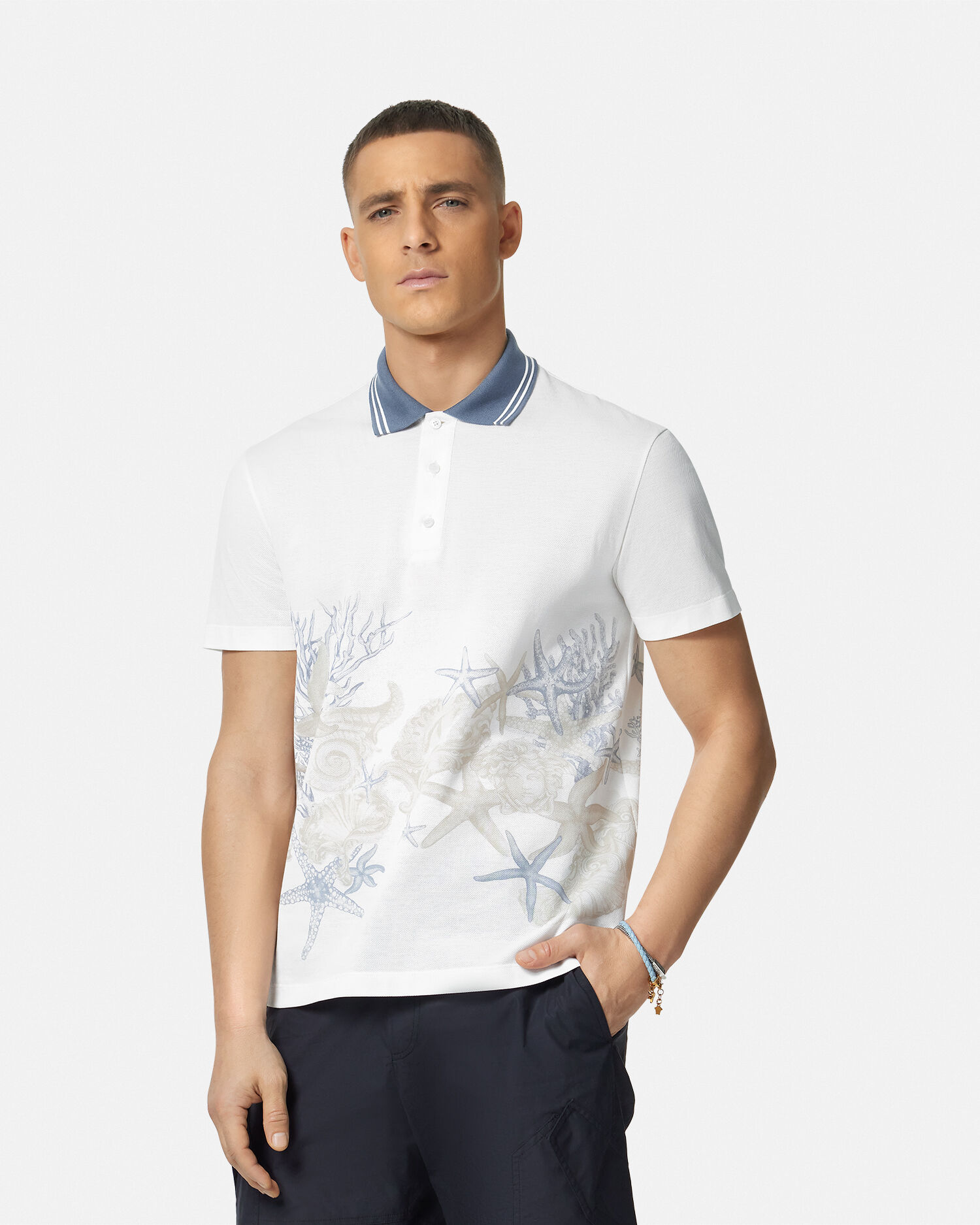 Versace collection polo white top