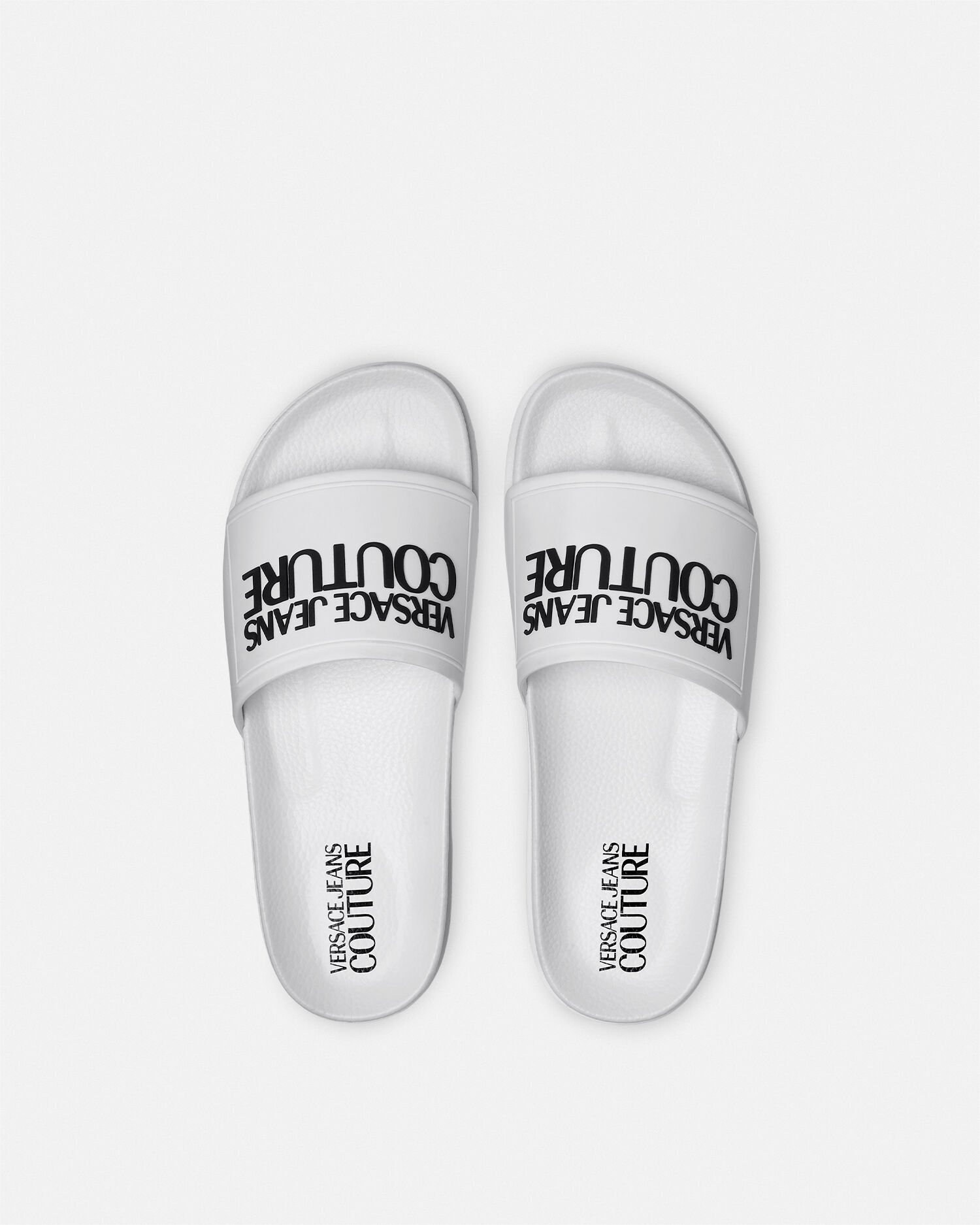 Versace Jeans Couture Logo Rubber Slides for Women US Online Store