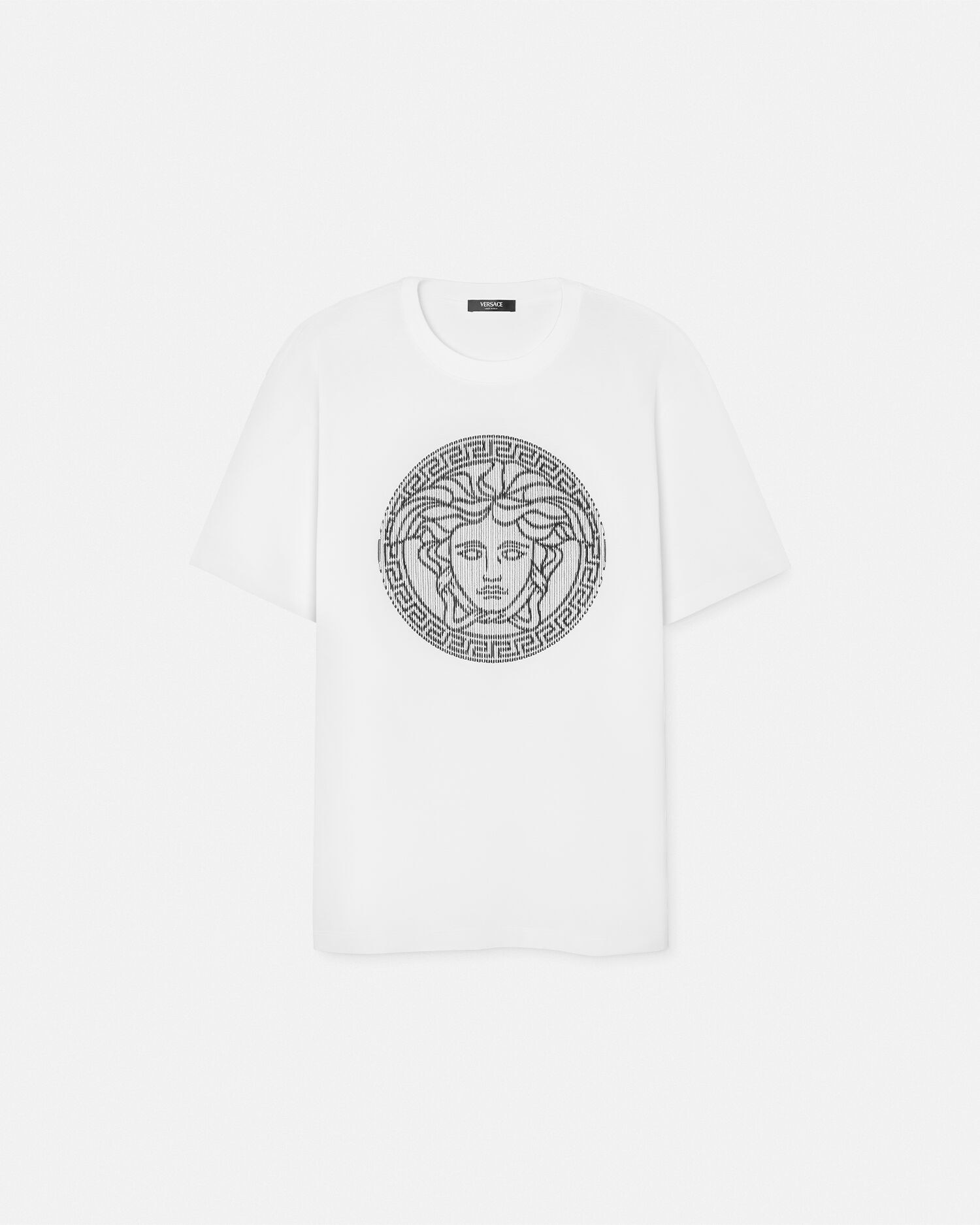 Embroidered Medusa Sliced T Shirt