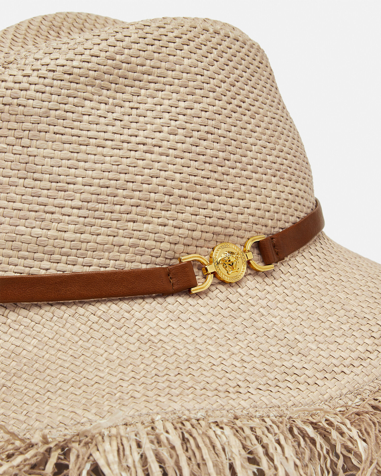 Medusa '95 Raffia Hat Beige | VERSACE US