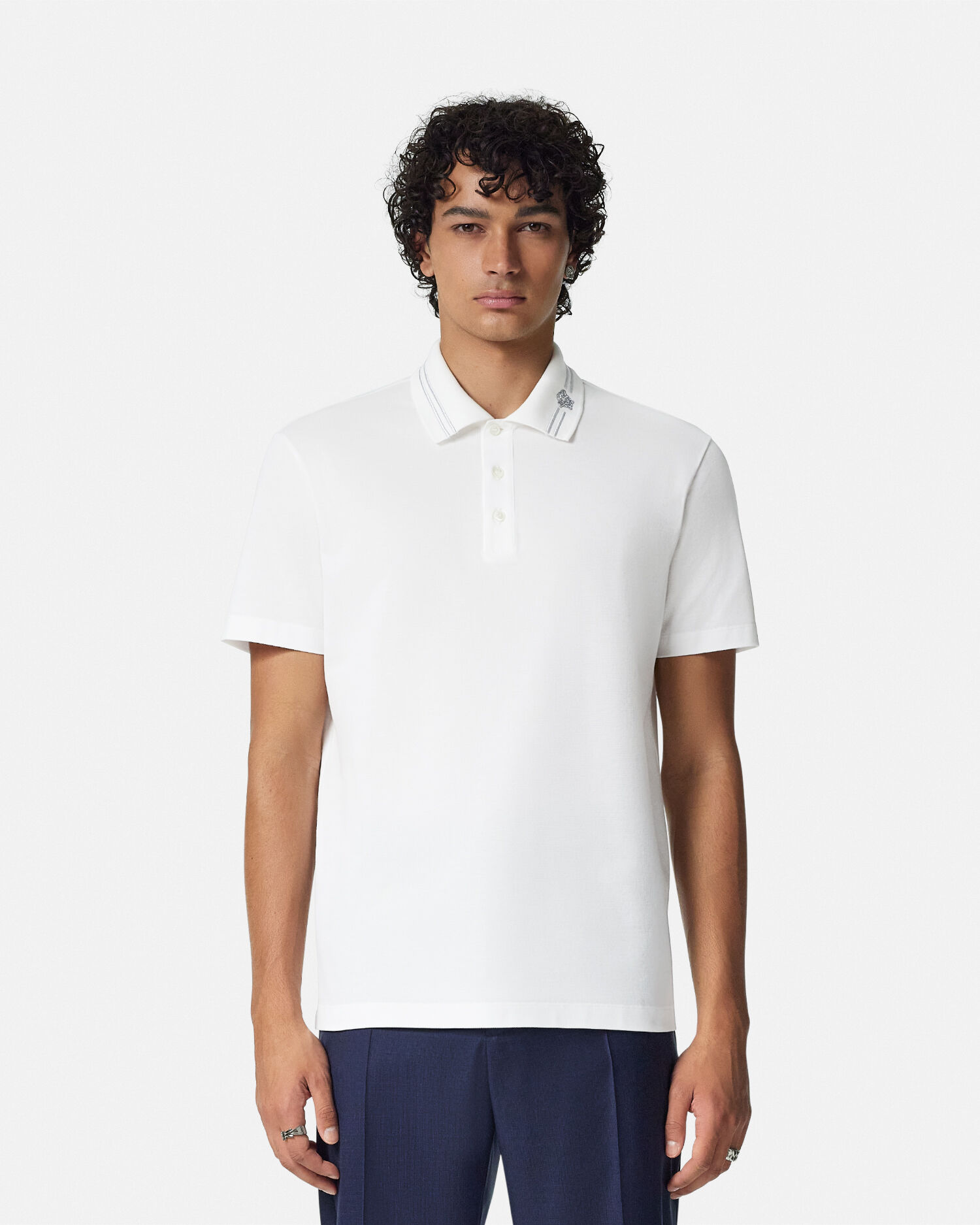 Versace embroidered medusa polo shirt 2025
