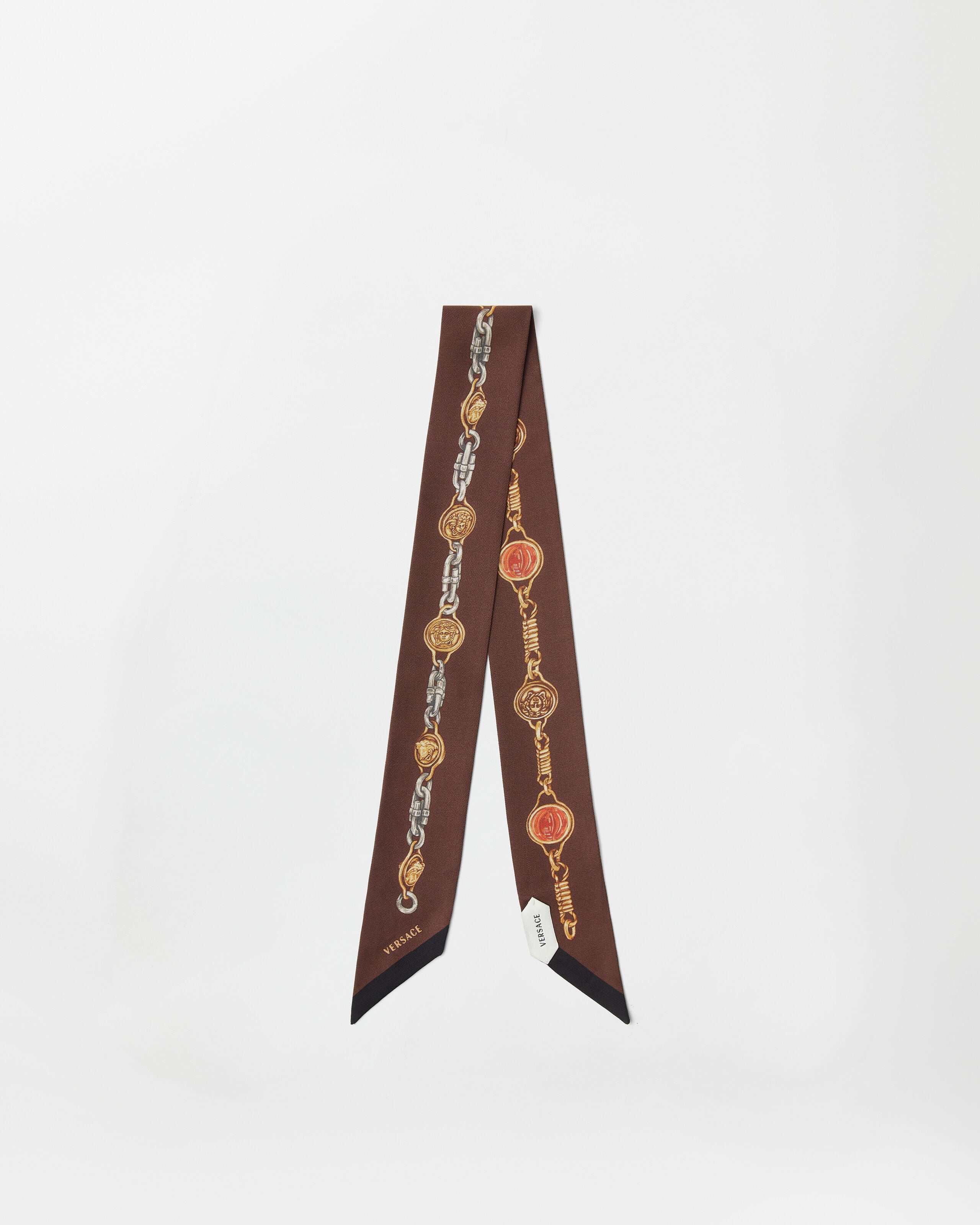 Versace printed silk twill ribbon