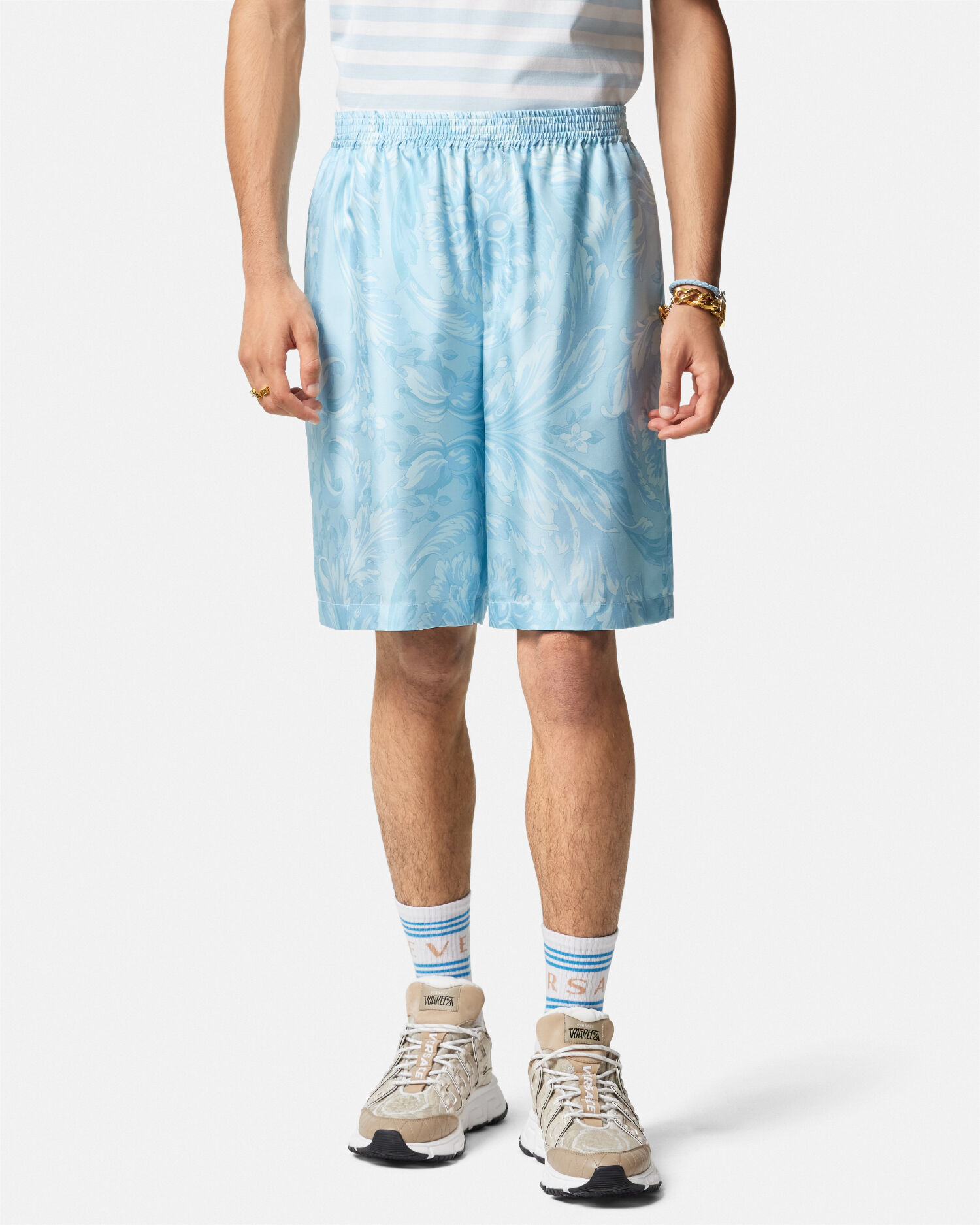 Versace blue shorts online