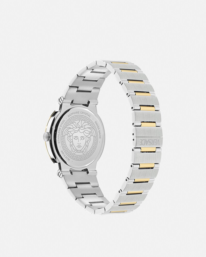 Greca Logo Aero Watch Gold+Silver 2